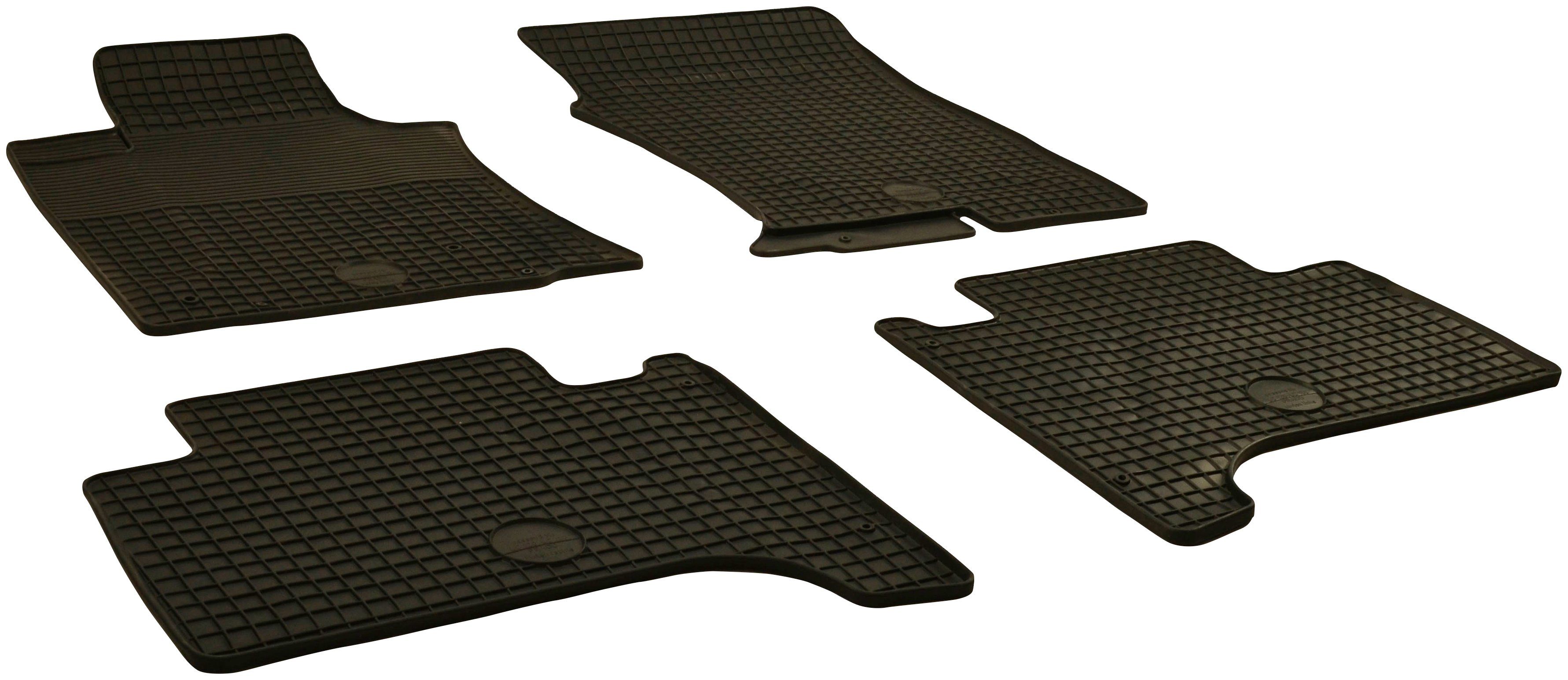 WALSER Passform-Fußmatten (4 St), für Toyota Landcruiser V8 Geländewagen, z.B. für Toyota Land Cruiser Prado (J12), Land Cruiser Prado | Automatten