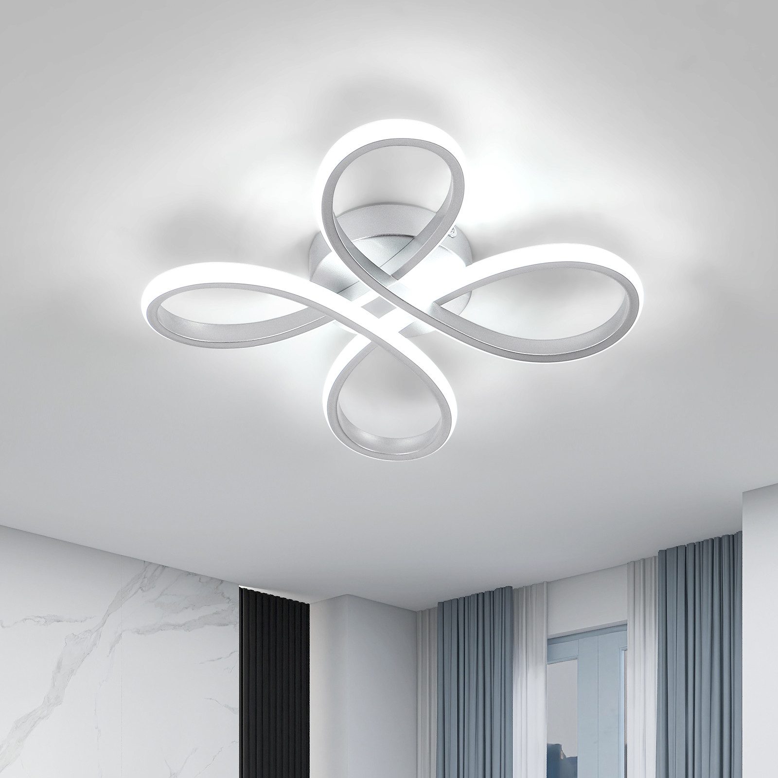 Goeco Deckenleuchte Blumenförmige LED-Deckenleuchte aus Aluminium, günstig online kaufen