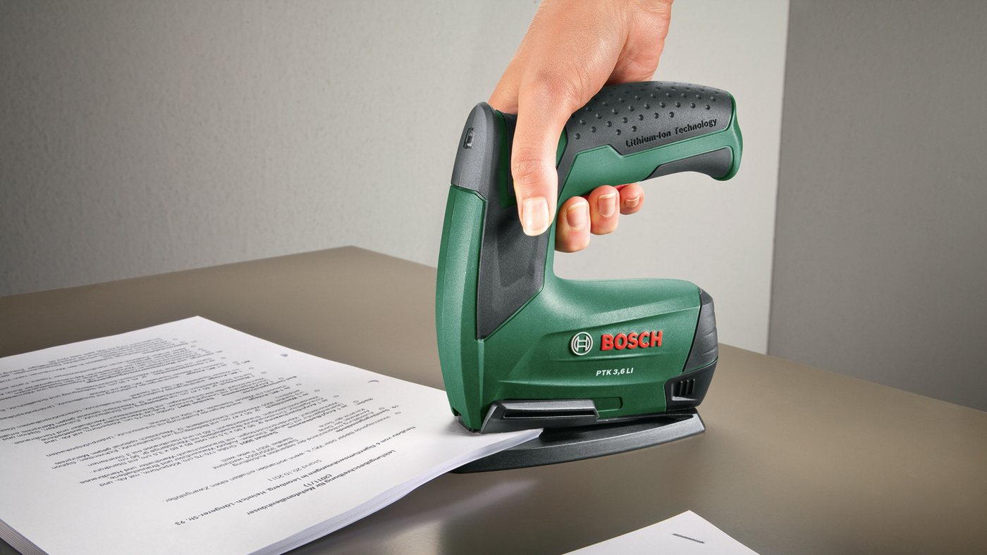 Thumbnail - Bosch Home & Garden Akku-Tacker PTK 3,6 LI Office Set, inkl. Ladegerät und Zubehör