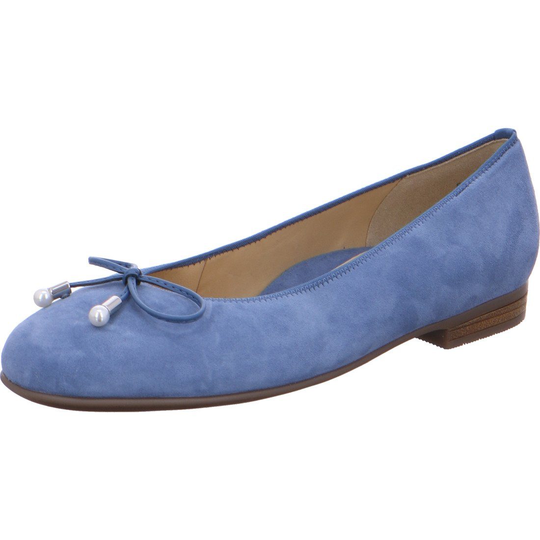 Sardinia blau Ballerina Schuhe, Ara Ara Damen 048108 Rauleder - Ballerina