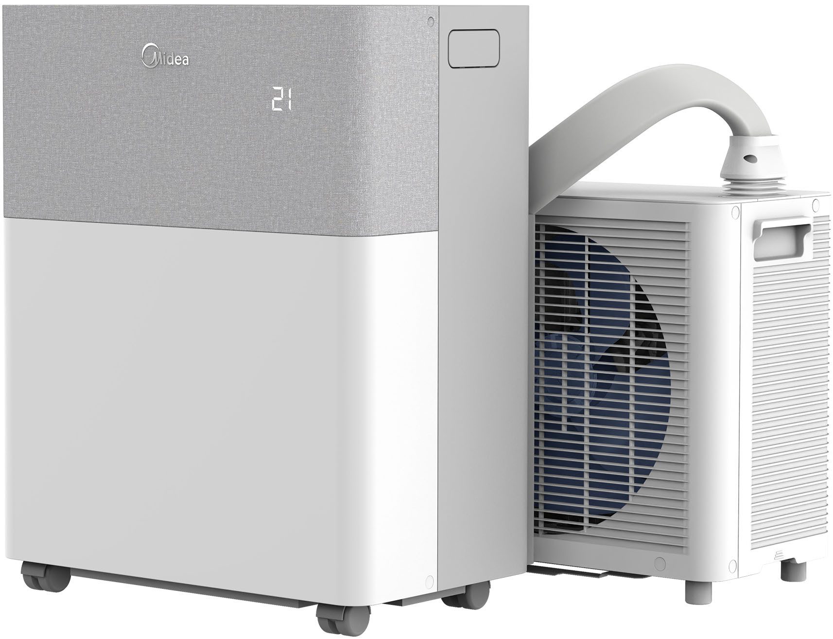 Midea Klimagerät PortaSplit Cool, die app-fähige 3-in-1 Lösung, für Räume bis 28m², Kühlen - Entfeuchten - Ventilieren, Schnellaufbau in 3 Schritten