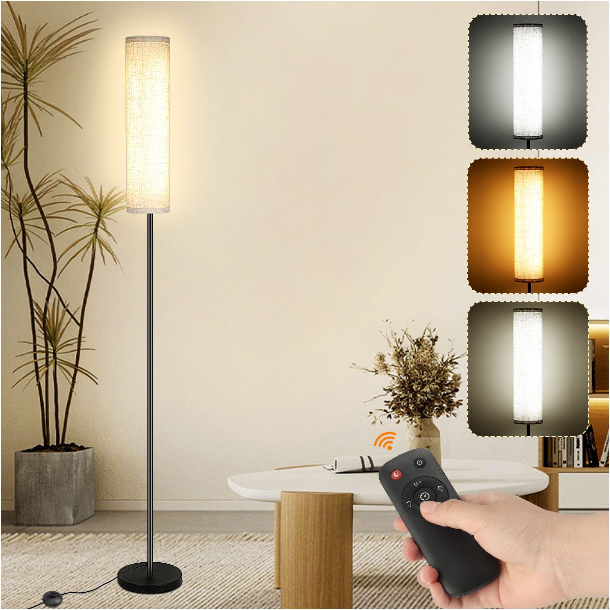 LETGOSPT Stehlampe LED Stehlampe Wohnzimmer 170cm, günstig online kaufen