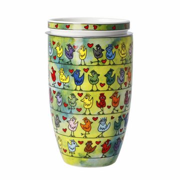 Goebel Tasse Teetasse James Rizzi - Birds on a Love Wire, Fine Bone China, Metall