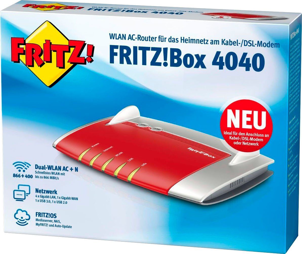 FRITZ!Box AVM 4040 WLAN-Router, ohne Modem