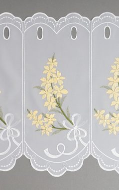 Scheibengardine Blütenträume, Plauener Spitze®, (1 St), transparent, HxB 45x48cm