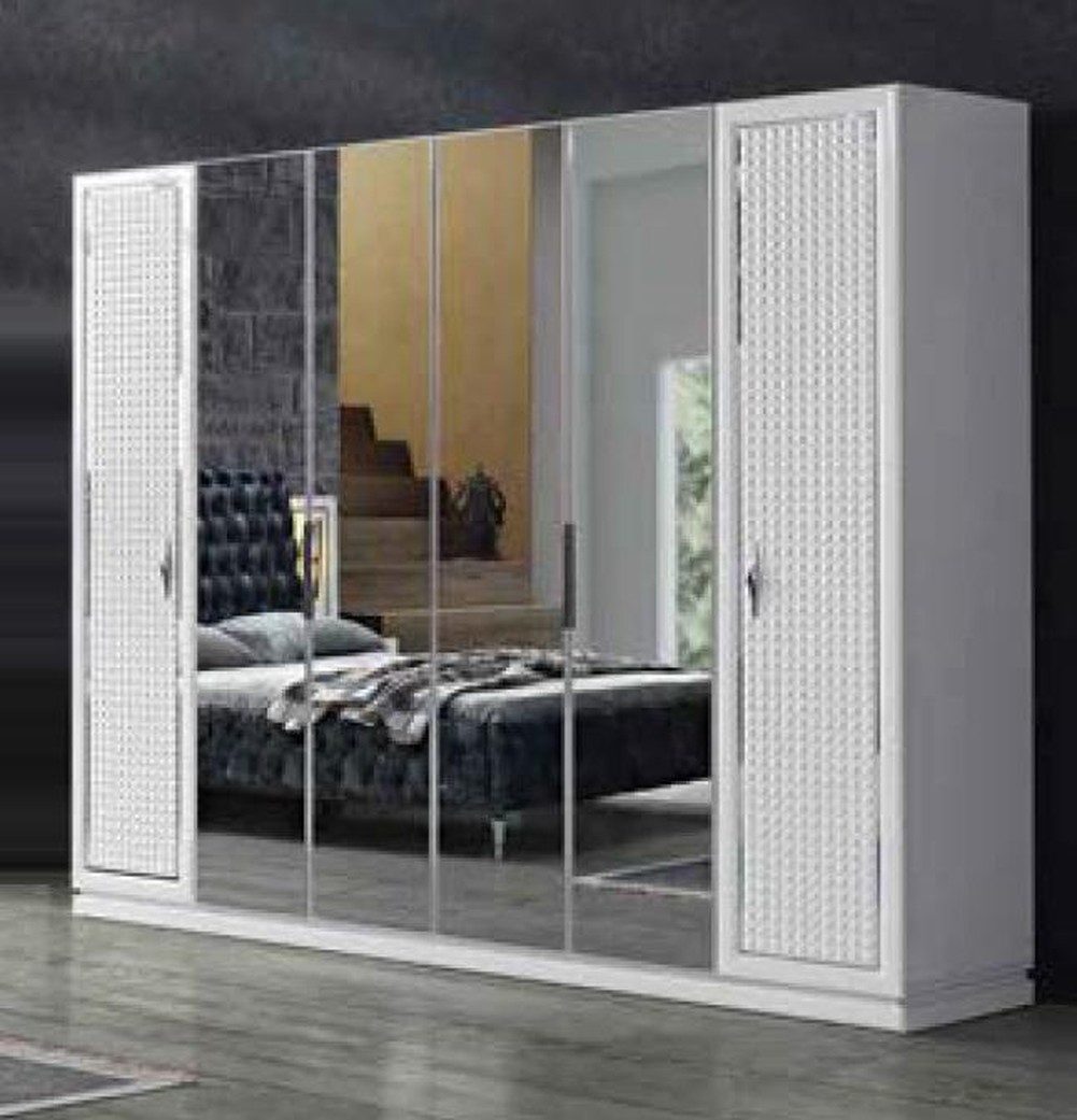 JVmoebel Kleiderschrank Eleganter Holzschrank mit Spiegel für Garderobe in günstig online kaufen