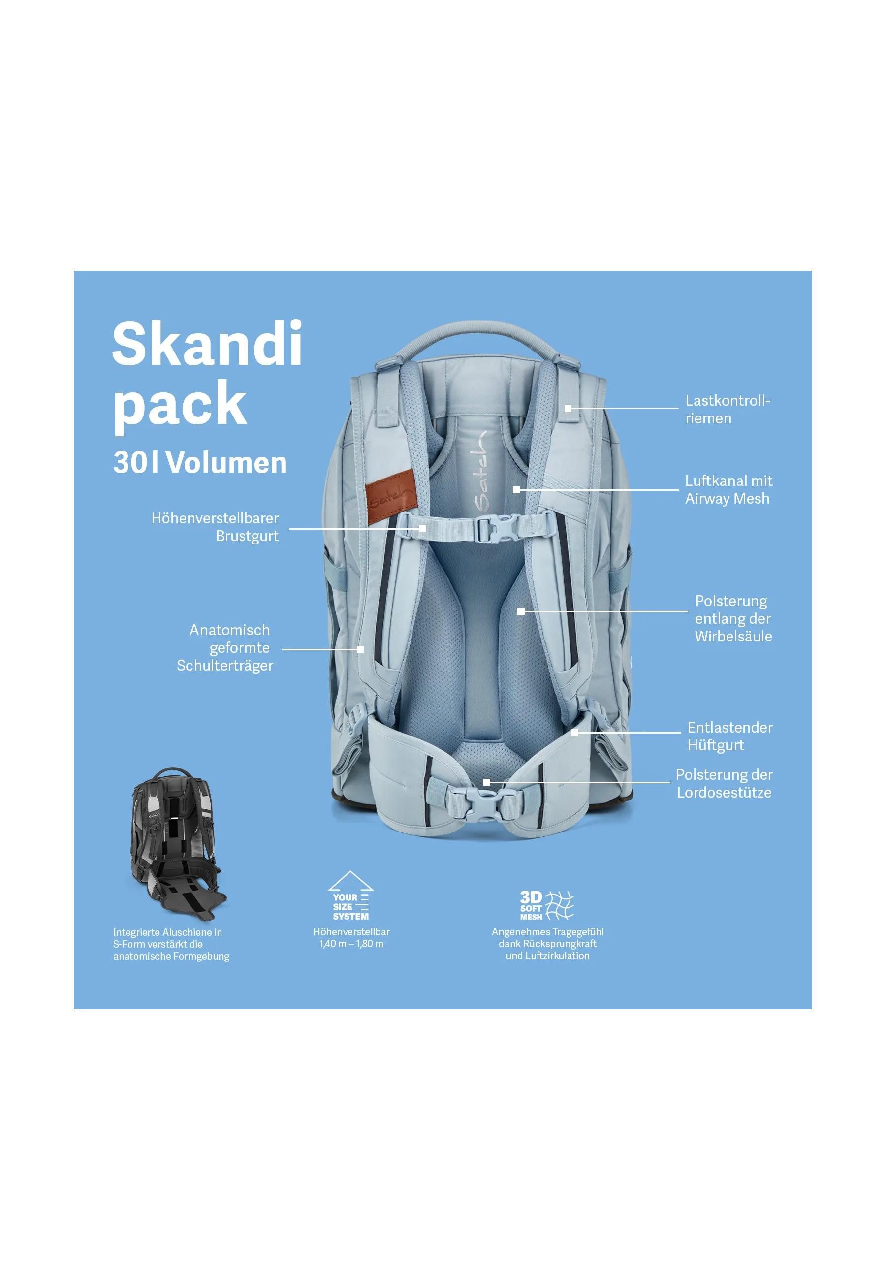 Satch Schulrucksack pack . (1-tlg), größenverstellbares Rückensystem