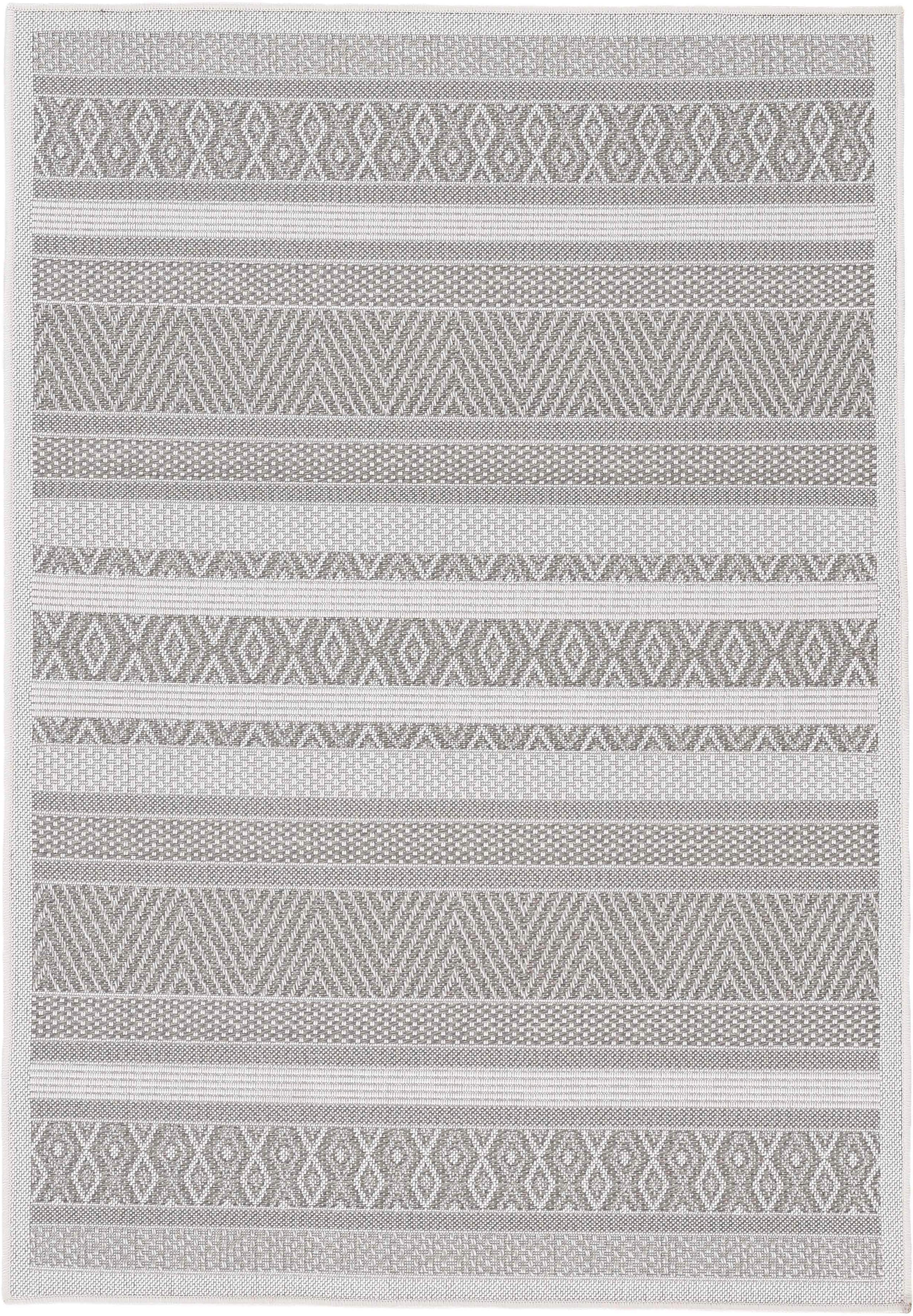 Boho mm, carpetfine, 4 Höhe: UV-beständig, Außenbereich 101, robustes Optik, Flachgewebe, rechteckig, Teppich Sisal