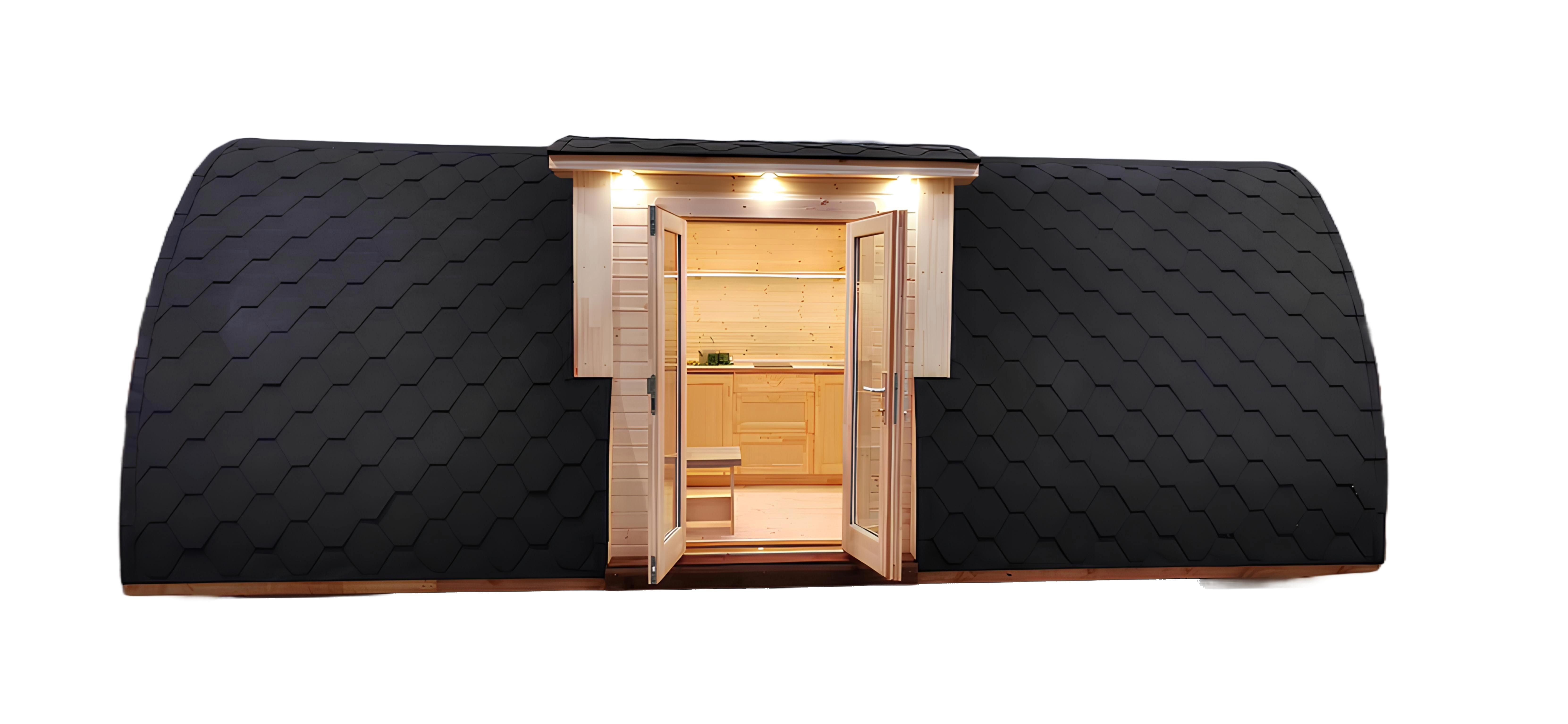 Gartenhaus Camping Haus 660cm Schlaf Kabine Garten Laube Campinghaus Hätte