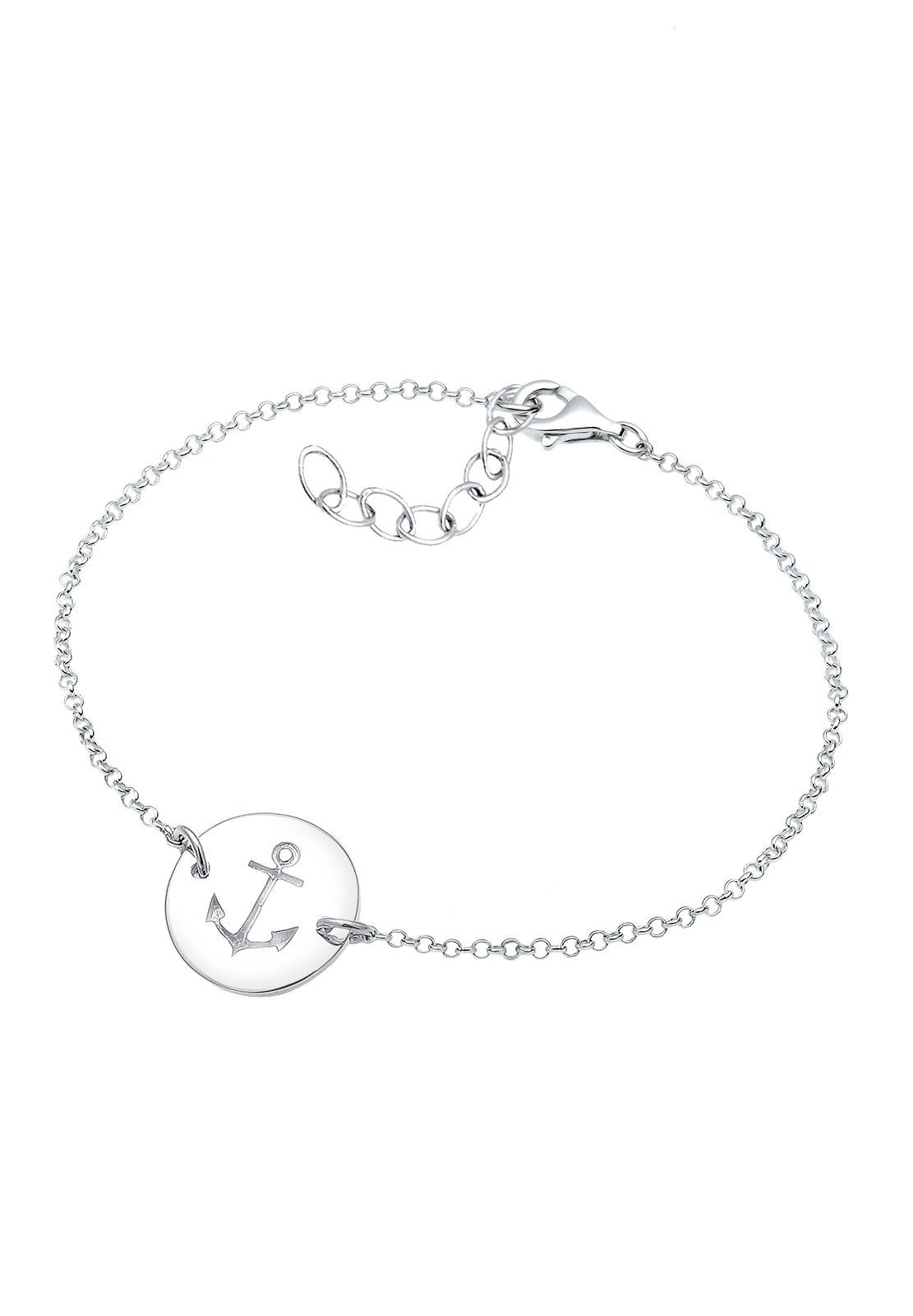 Elli Armband Anker Plättchen Geo Trend 925 Silber