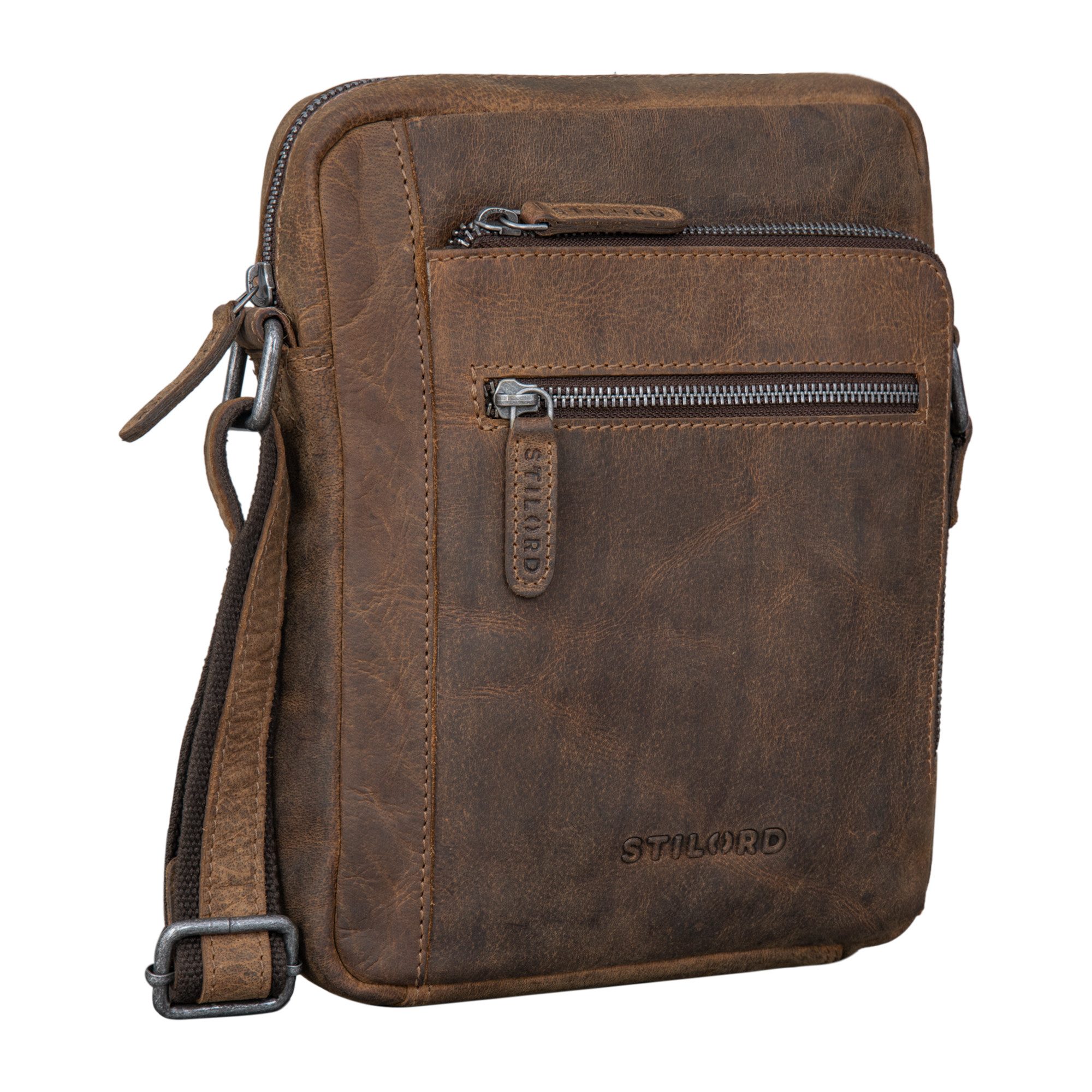STILORD Schultertasche "Bruce" Vintage Herrentasche Ledertasche