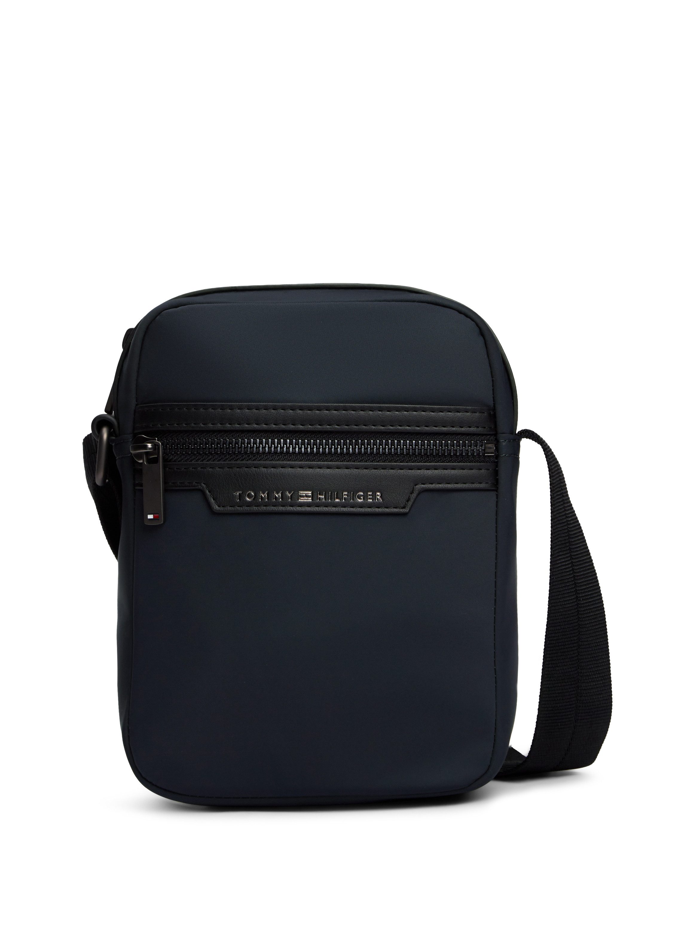 Tommy Hilfiger Umhängetasche TH NYLON MINI REPORTER, Unisex Schultertasche, Casualbag mit Logoschriftzug