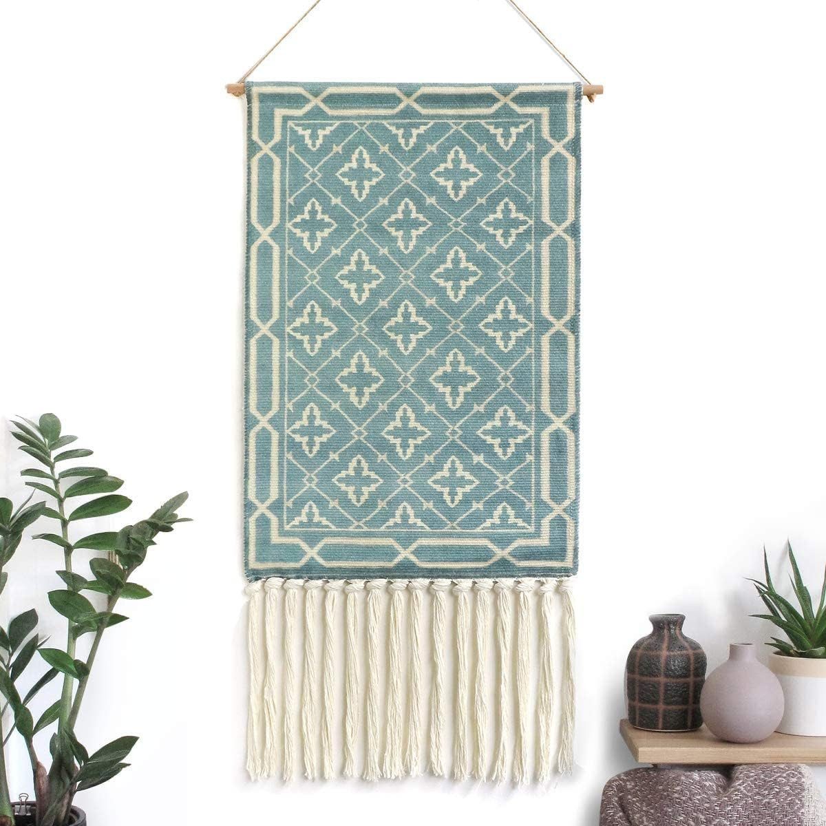 FELIXLEO Wandteppich Wandteppich Wandbehang Bohemian-Stil handgefertigt Baumwolle 1 Stücke
