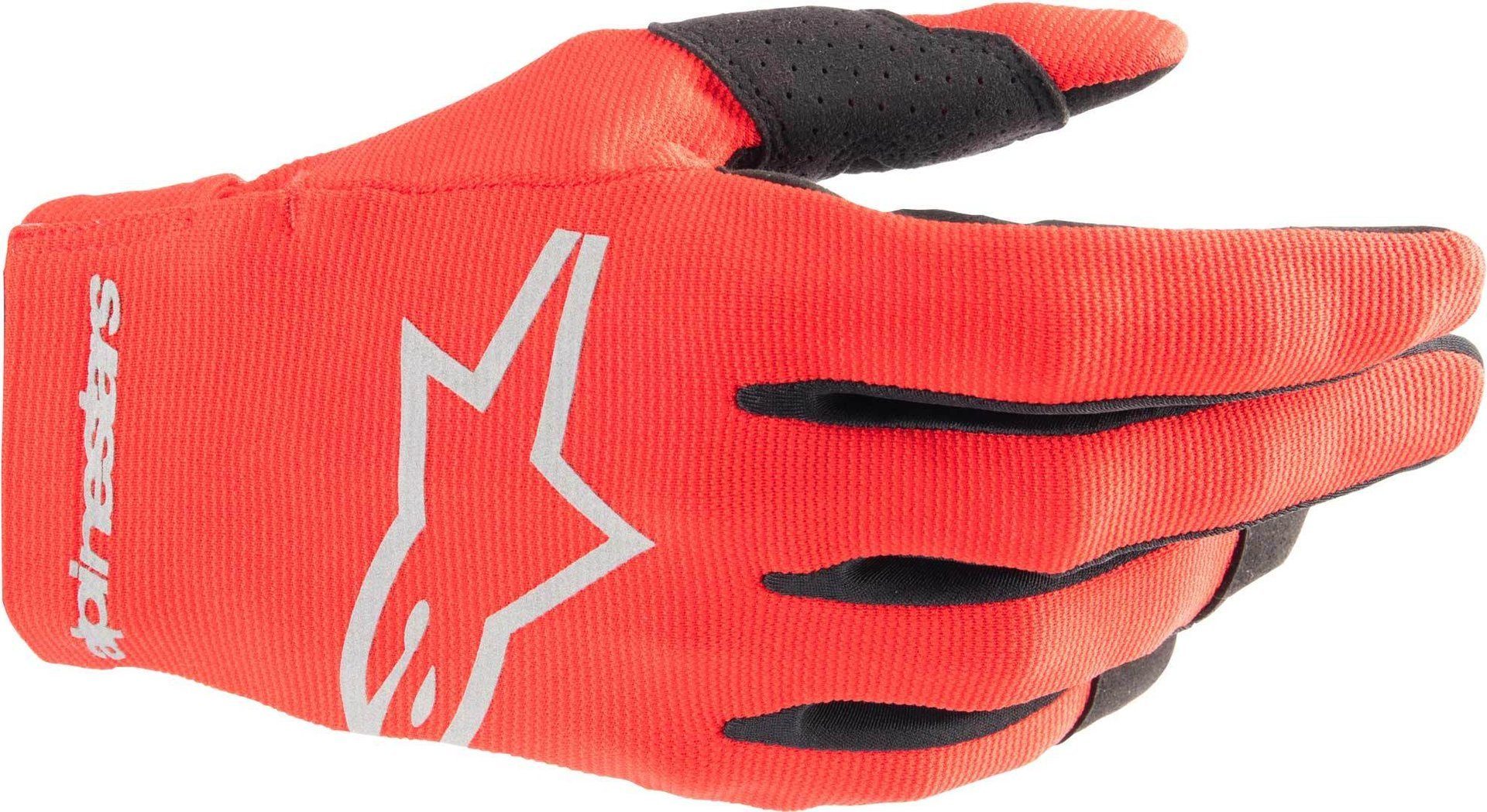 Alpinestars Motorradhandschuhe Radar Motocross Handschuhe Silver/Red