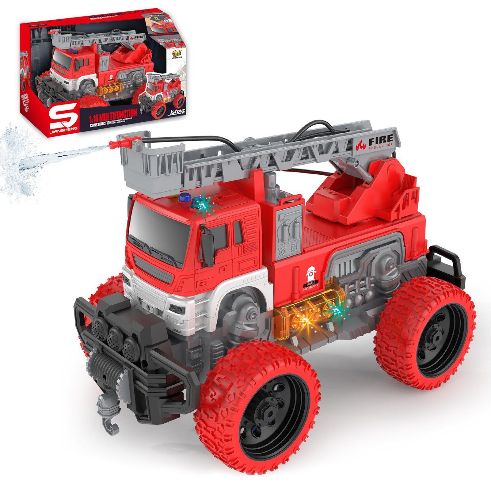 Esun Spielzeug-Feuerwehr Feuerwehrauto Feuerwehr Spielzeug ab 2 3 4 Jahre, günstig online kaufen