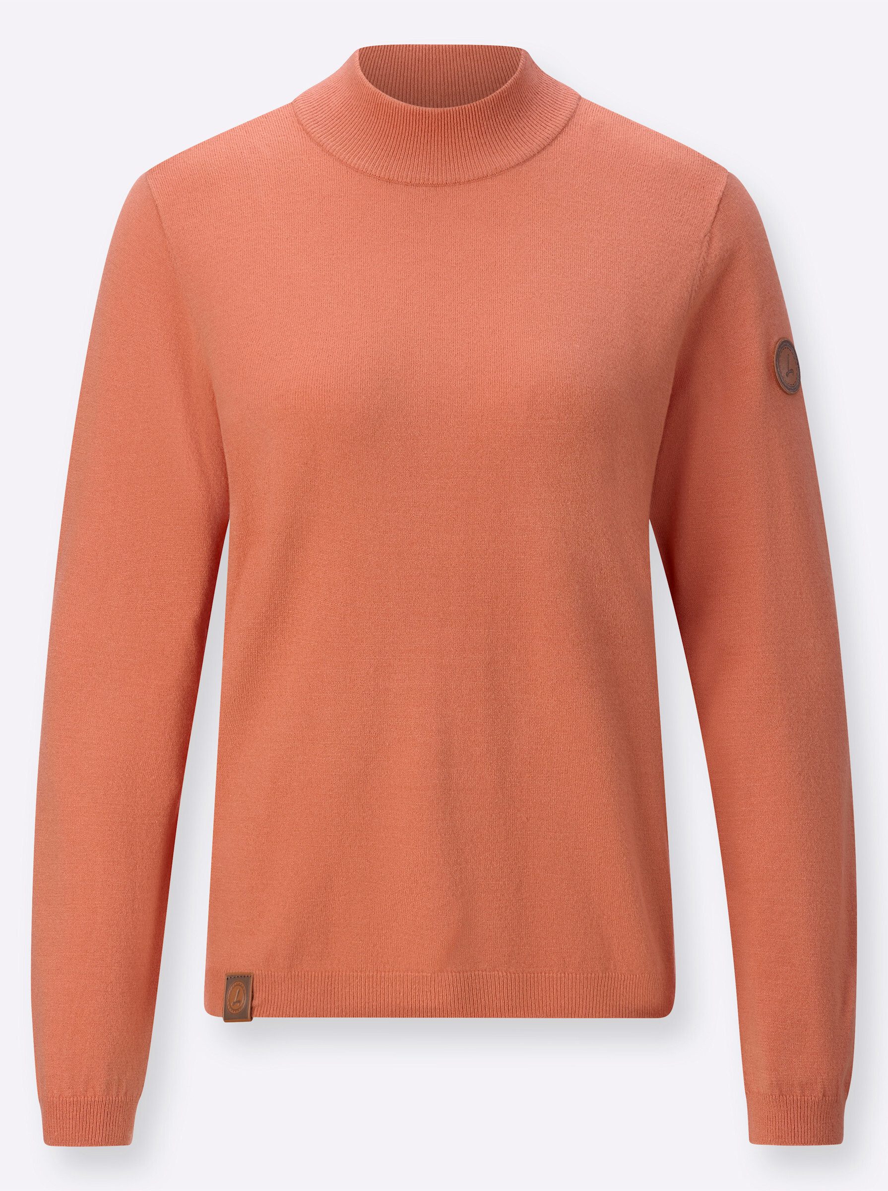 Strickpullover Stehkragen-Pullover Langarm Jersey