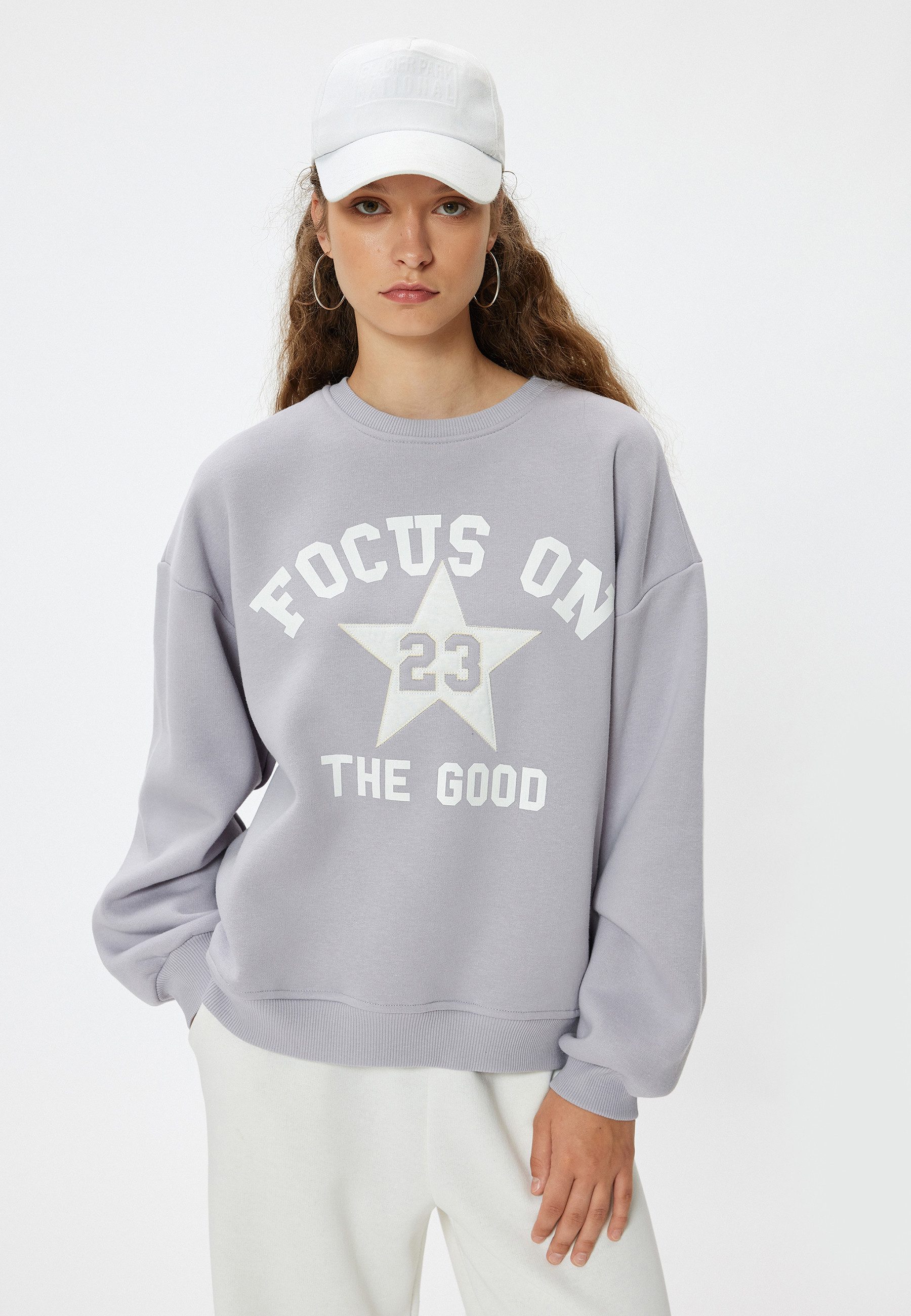 Koton Sweatshirt Rundhalsausschnitt Mit Aufdruck