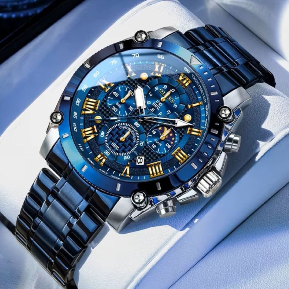 Tidy Quarzuhr Herrenuhr Modischer Chronograph mit Tag-Nacht Anzeige günstig online kaufen