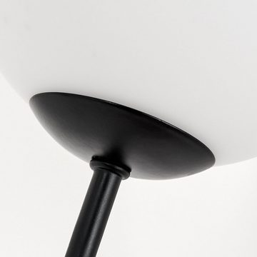hofstein Stehlampe Stehlampe aus Metall/Glas in Schwarz/Weiß, ohne Leuchtmittel, Leuchte mit Glasschirmen (12cm), dimmbar, 3xG9, ohne Leuchtmittel