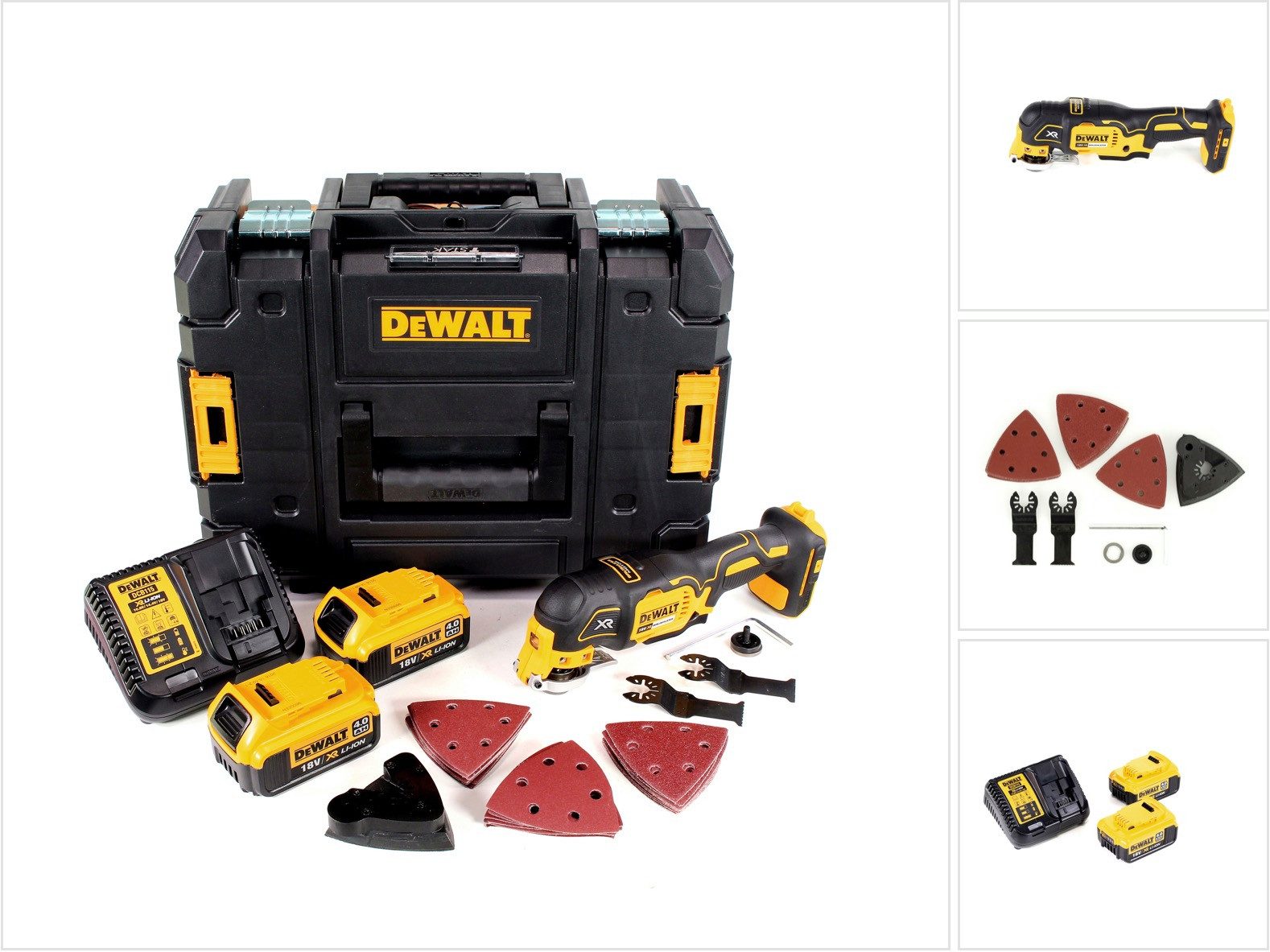 DeWalt Akku-Multifunktionswerkzeug DCS 355 M2 Akku Oszillierer Multitool 18 V Brushless + 2x Akku 4,0 Ah