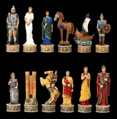 Figuren Shop GmbH Spiel, Schachfiguren Set - Kampf um Troja - Veronese Schach Figuren Mythologie