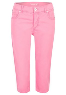 ANGELS Slim-fit-Jeans Capri-Jeans Anacapri in Uni-Design mit Label-Applikationen