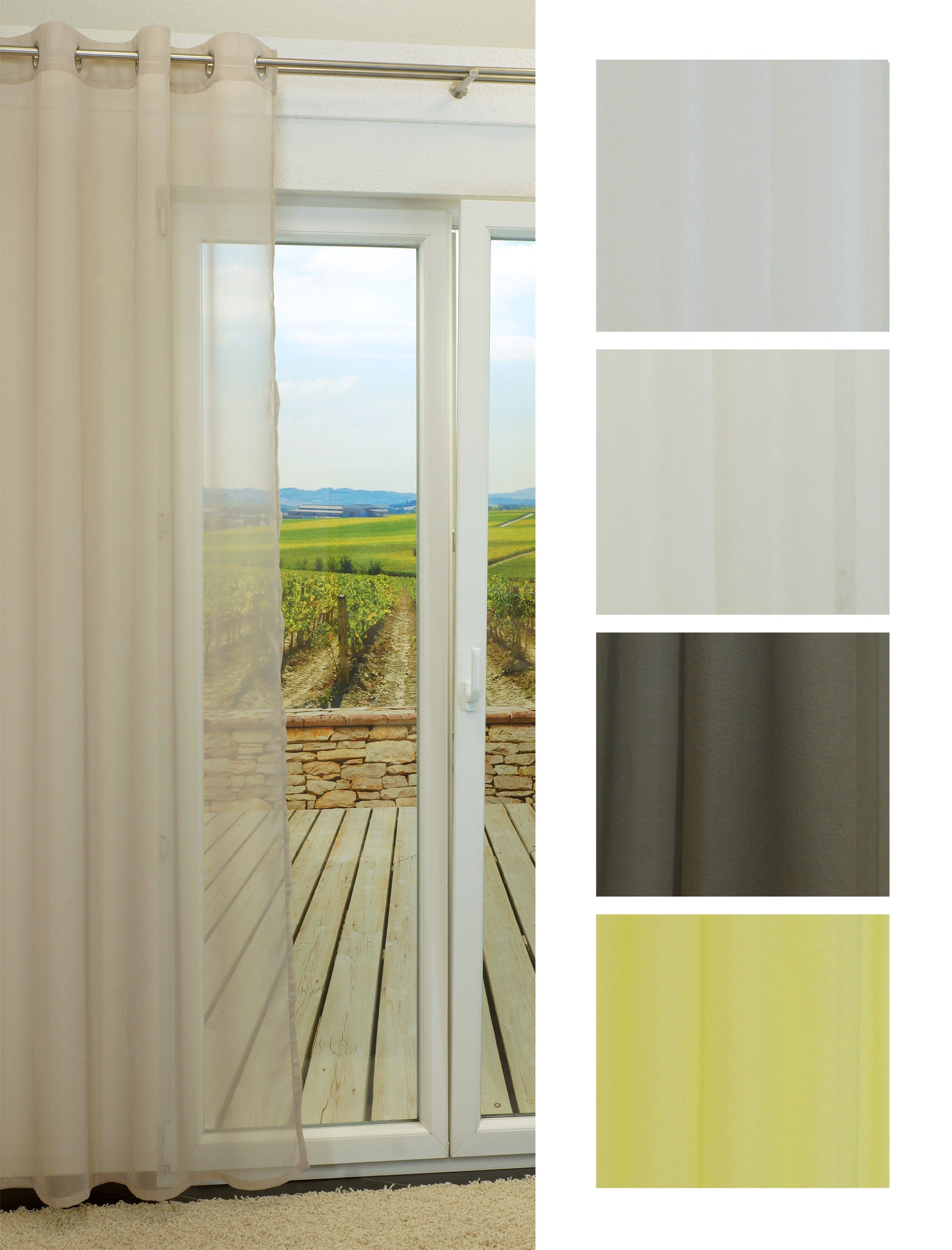 Vorhang Glimpse, LYSEL®, (1 St), transparent, HxB 245x135cm beige beige