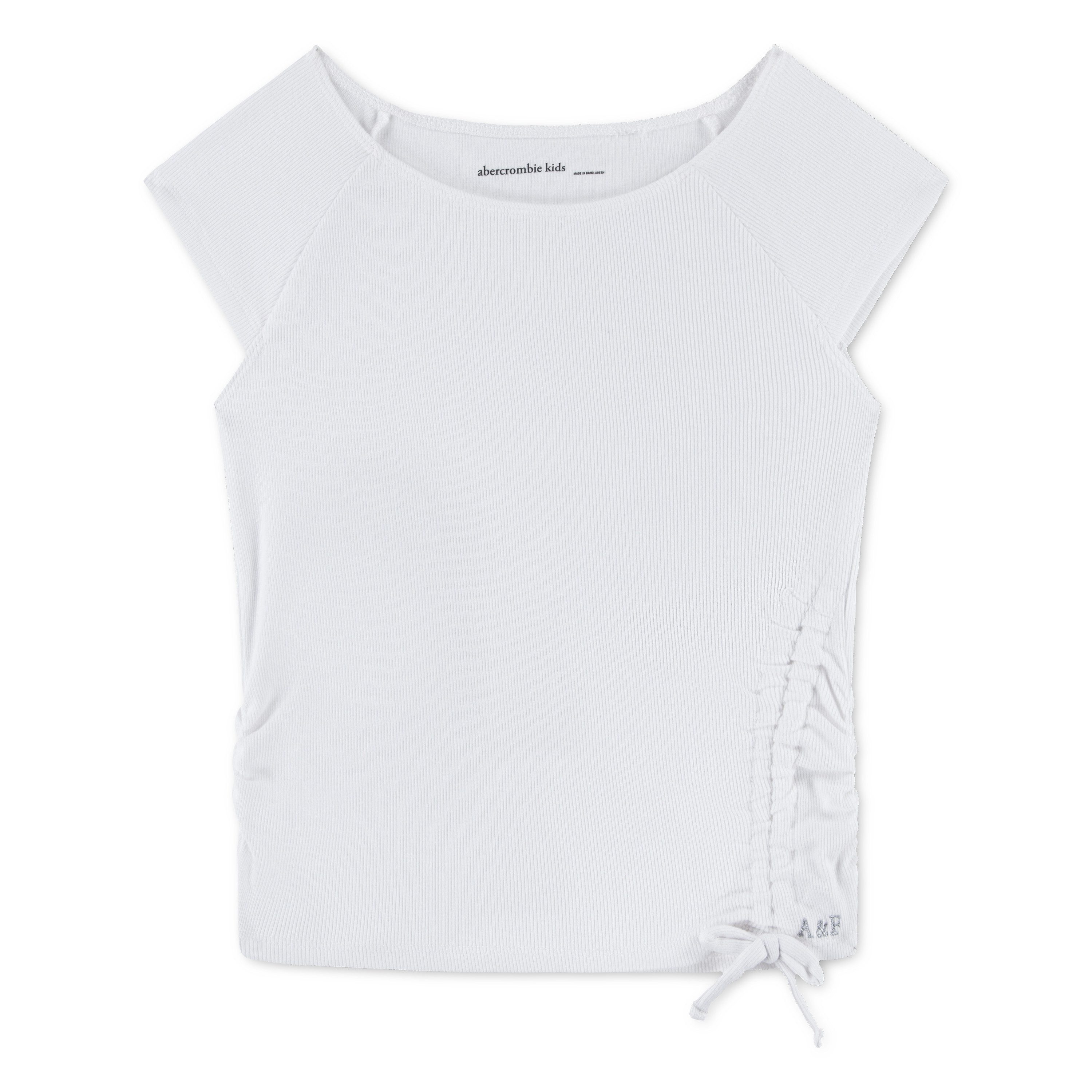Abercrombie Kids T-Shirt AFG SS SHOULDER PLAY TOP mit Rüschen am Ausschnitt
