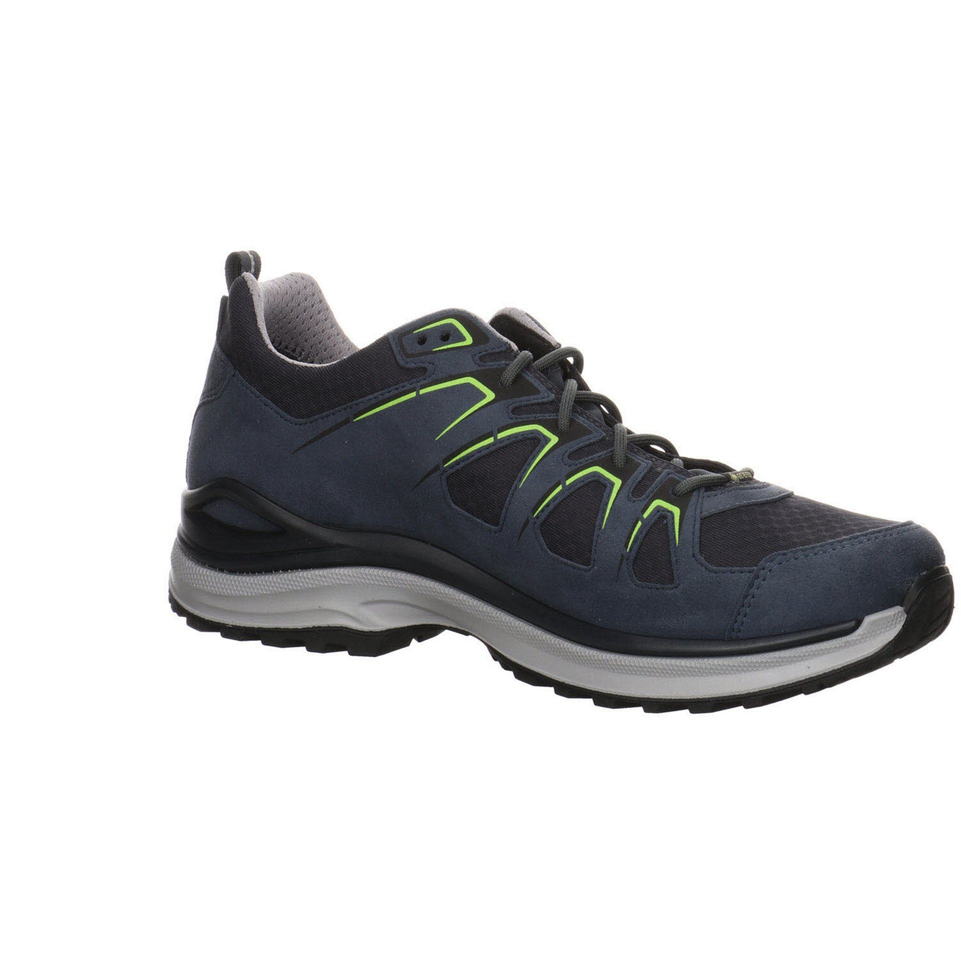 Schuhe Leder-/Textilkombination Outdoorschuh stahlblau/limone Lowa Outdoor Herren