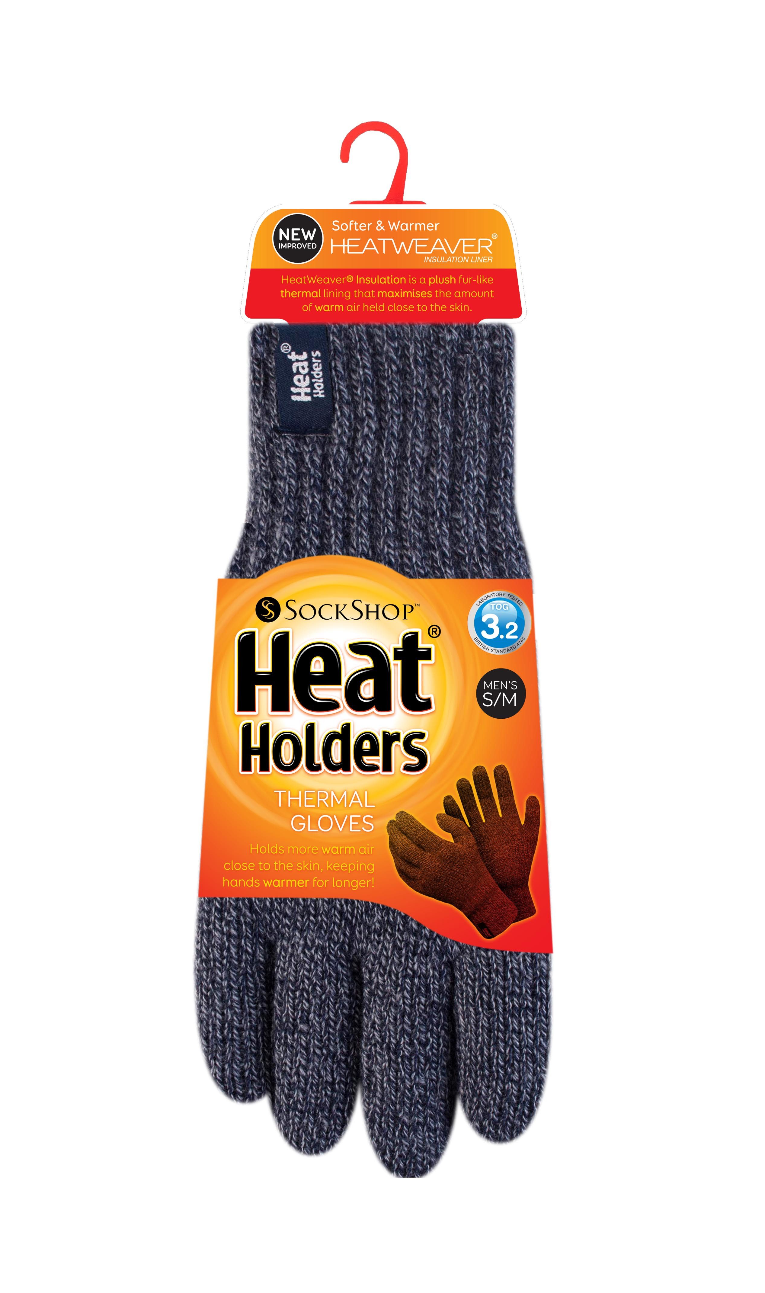 Heat Holders Strickhandschuhe Herren Navy