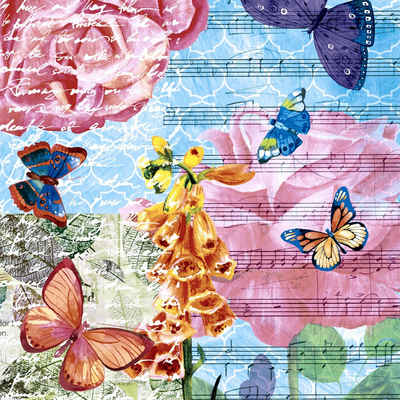 Paper+Design Papierserviette »Music Garden«, (20 St), 33 cm x 33 cm