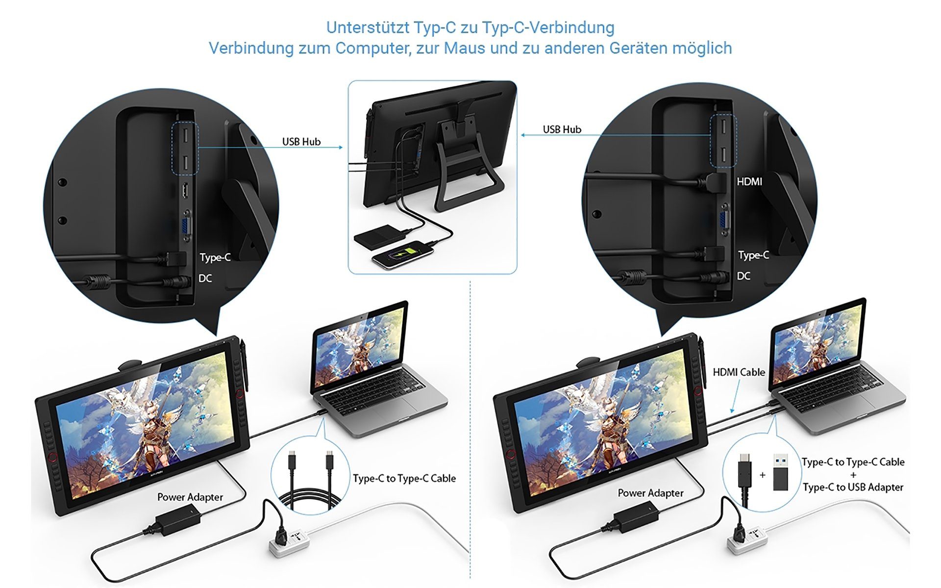 XP-PEN XP-PEN Artist 22R Pro Grafiktablett mit Display Grafiktablett (22)