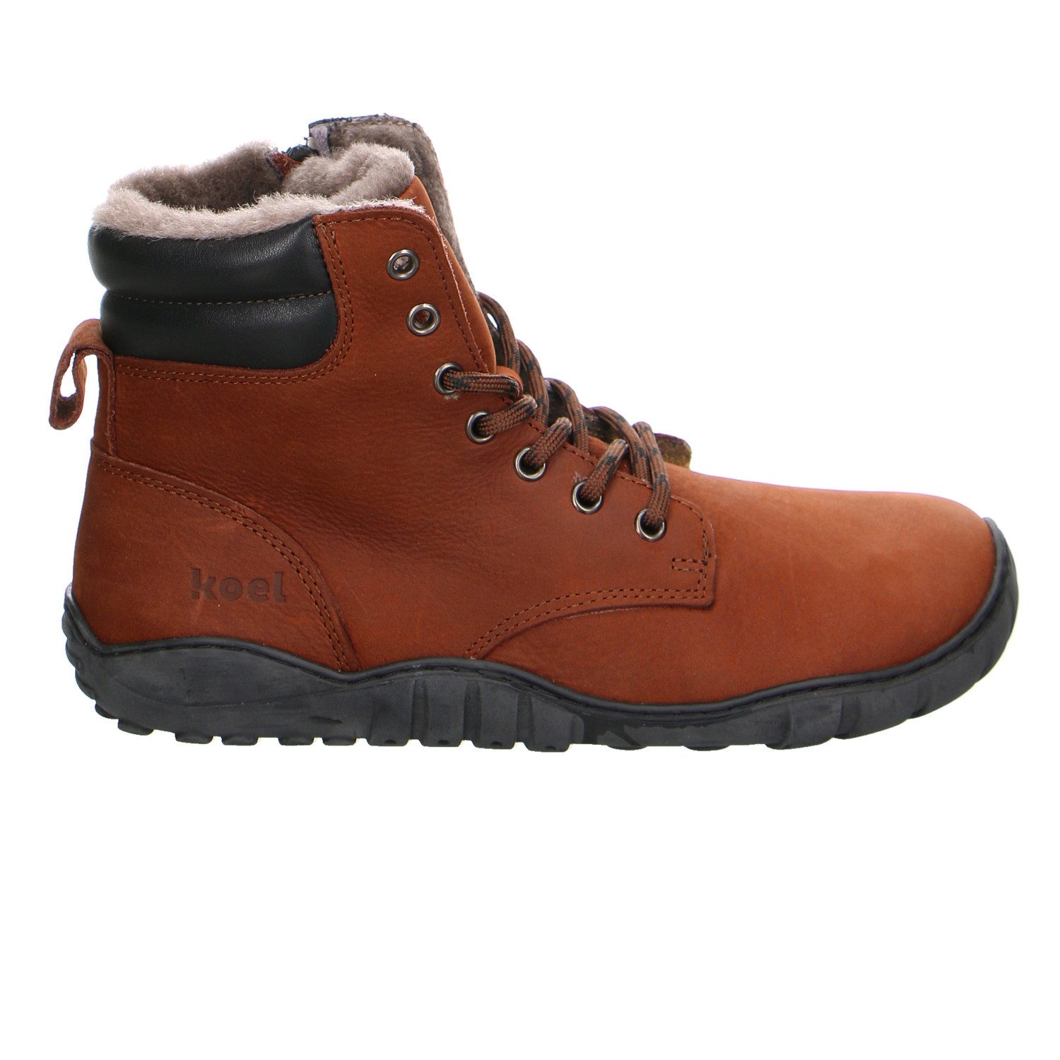 Koel Nubuk Schnürstiefelette braun Stiefelette