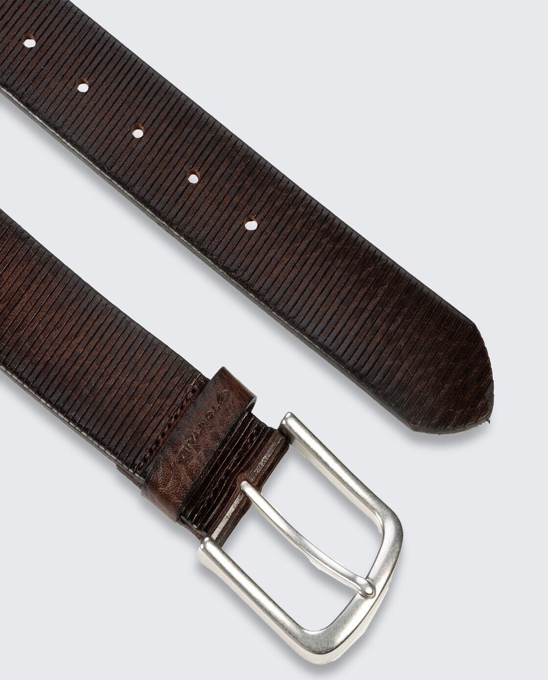 TOM TAILOR Ledergürtel Belts TTROY Ledergürtel mit abgerundeter Dornschließe