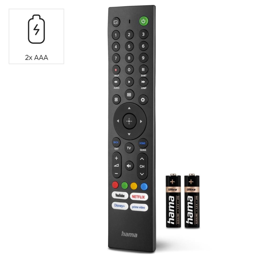 Hama Universal-Fernbedienung für Sony TVs, IR, lernfähig, mit 4 App-Tasten Universal-Fernbedienung (1-in-1)
