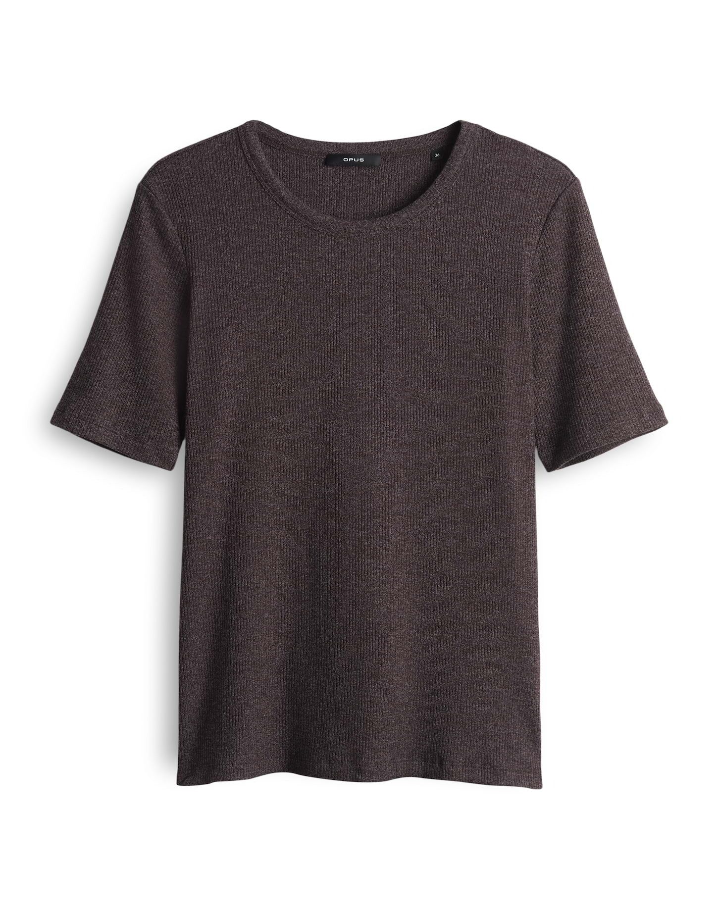 OPUS Kurzarmshirt SULCHEN aus melangiertem Rippjersey günstig online kaufen