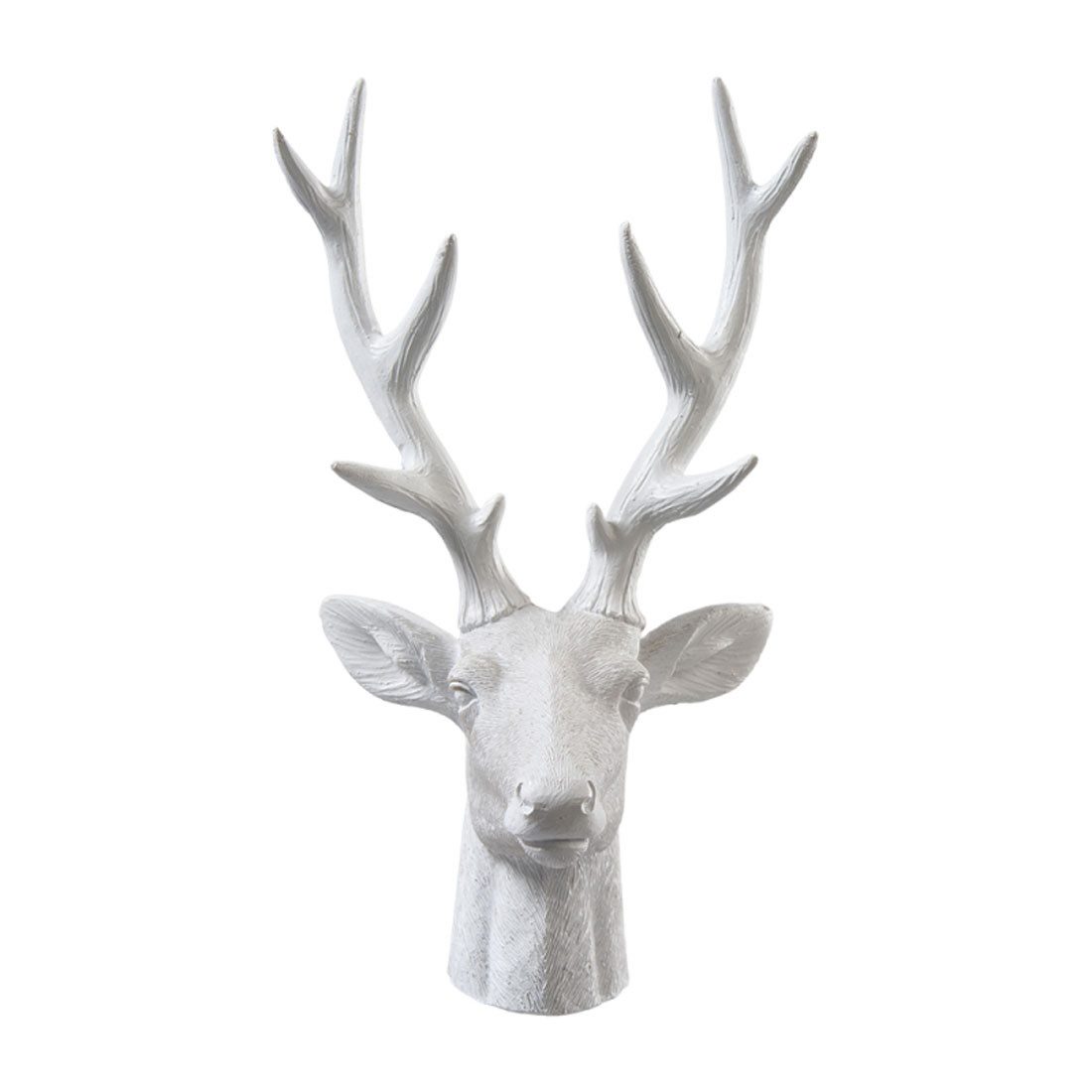 Florissima Dekofigur Wunderschöner Hirschkopf in weiss günstig online kaufen