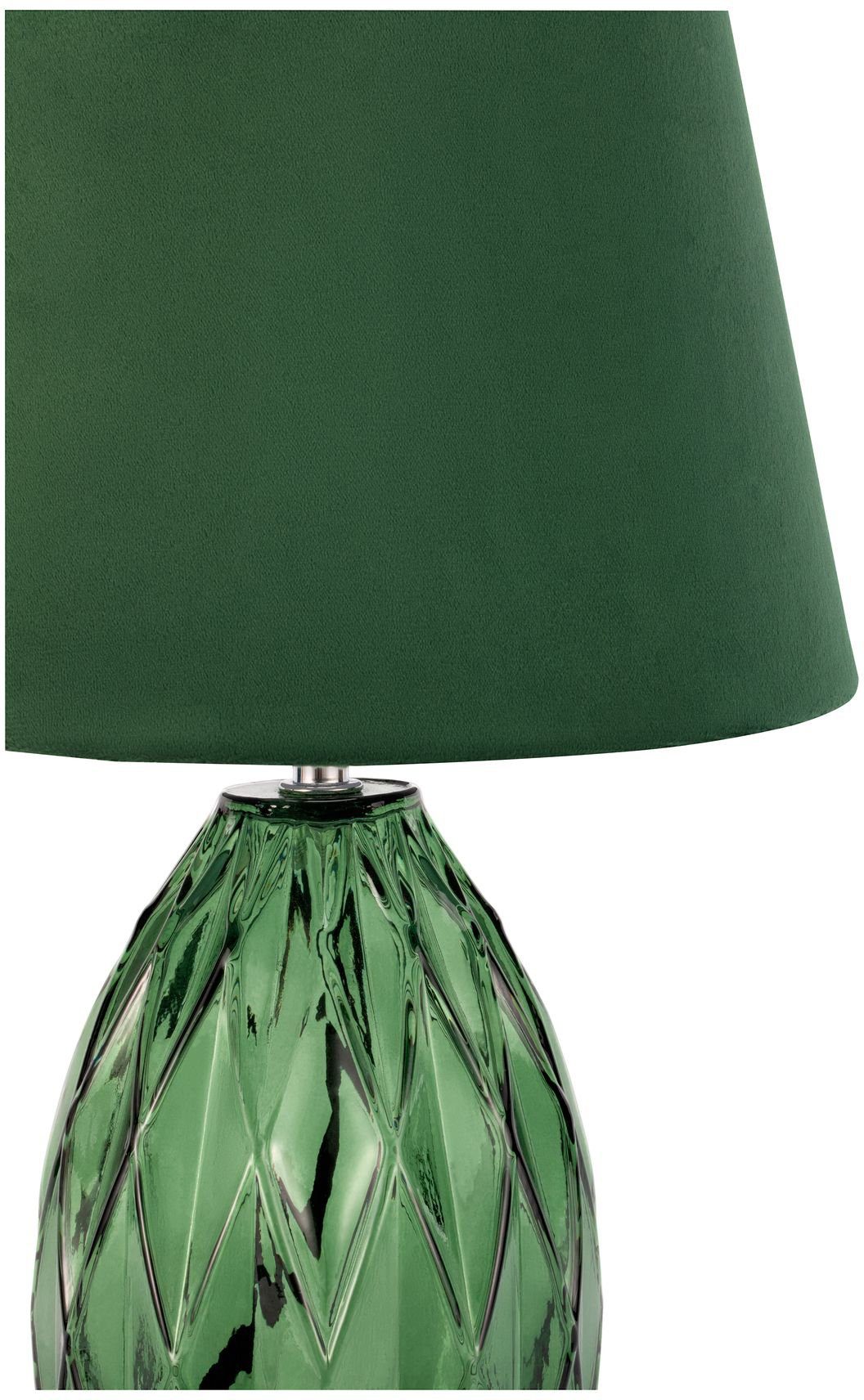Pauleen Tischleuchte Crystal Velvet max40W 230V, ohne Leuchtmittel, E14, Grün, Glas, Samt – Bild 4 von 5