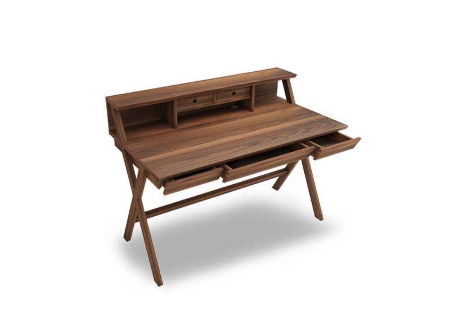 mit Moderner Schreibtisch Schreibtisch Holzmöbel Schubladen (1-St., Computertisch Echtholz Made in Schreibtisch), JVmoebel Europa