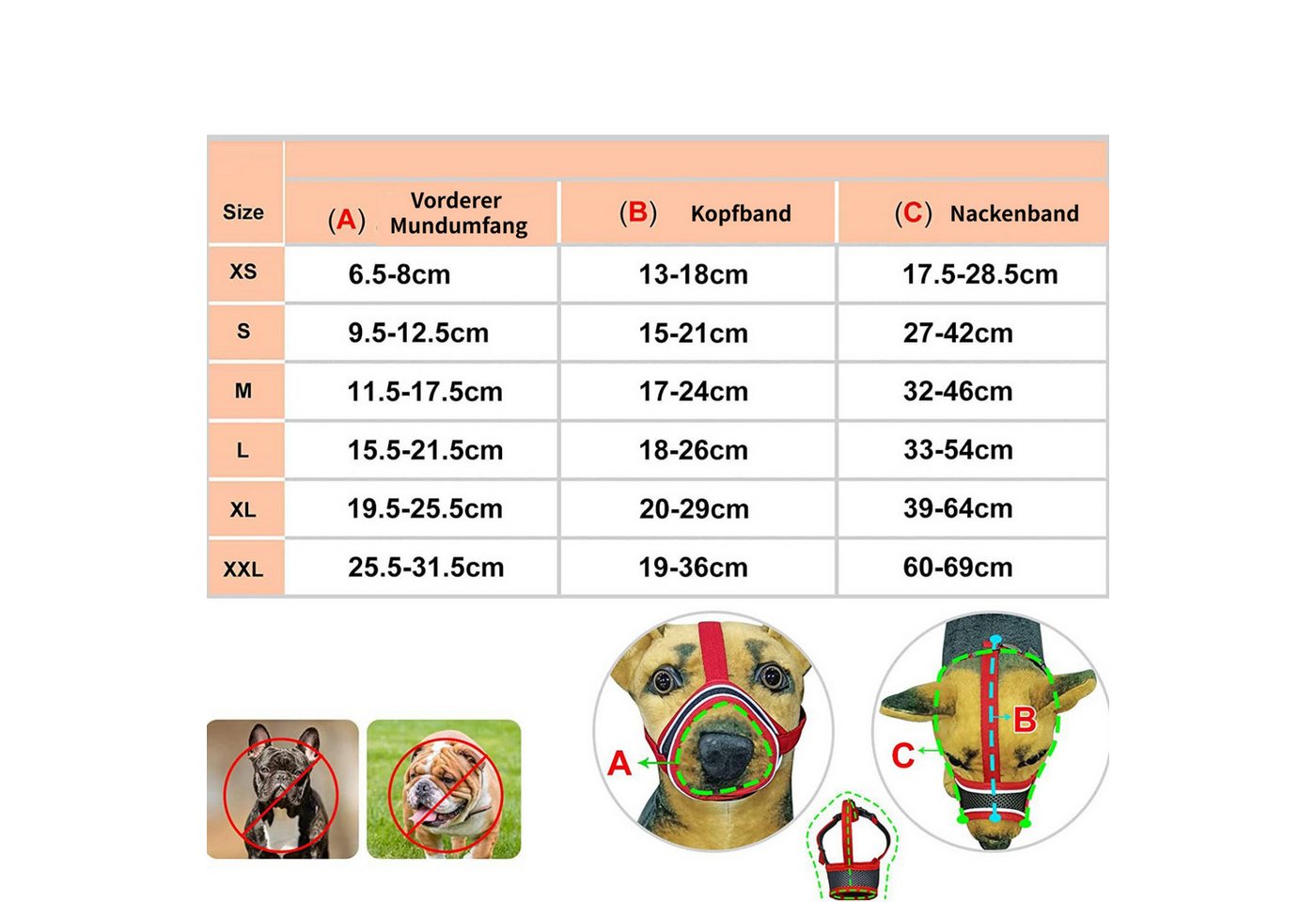 Thumbnail - BYSURE Maulkorb, Mesh, Maulkorb Für Hunde, Verstellbare Schlaufe, Atmungsaktiv