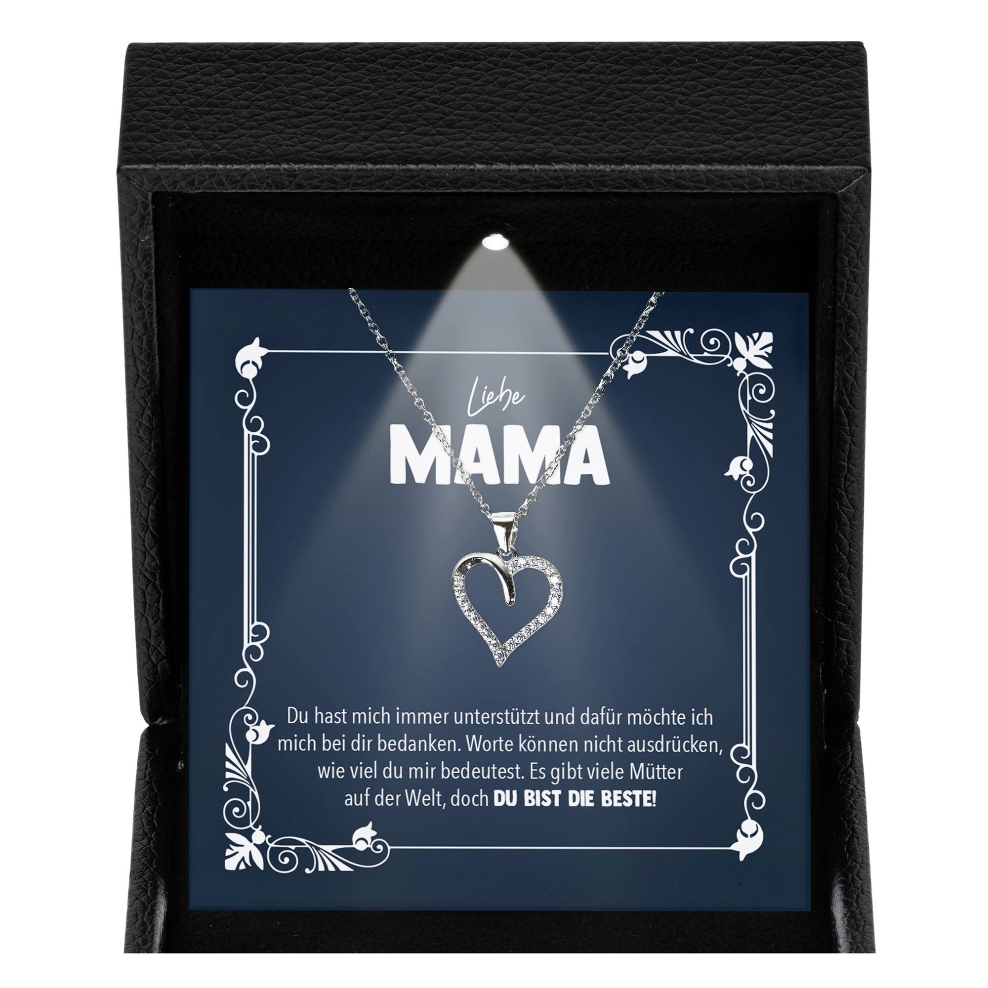 Schmuckset Liebe Mama Geschenk Muttertag Frauen Halskette Damen Herz Collier