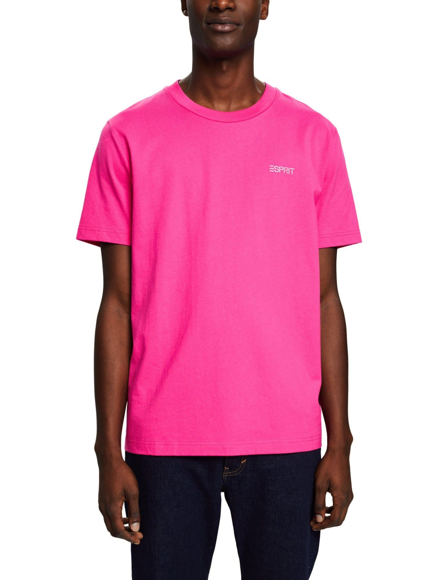 Unisex Logo-T-Shirt (1-tlg) T-Shirt FUCHSIA PINK Esprit