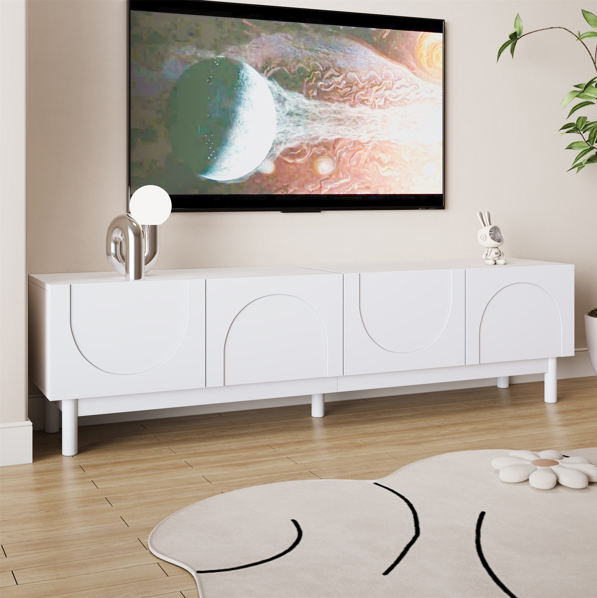 MODFU Lowboard Fernsehtisch mit großem Stauraum günstig online kaufen