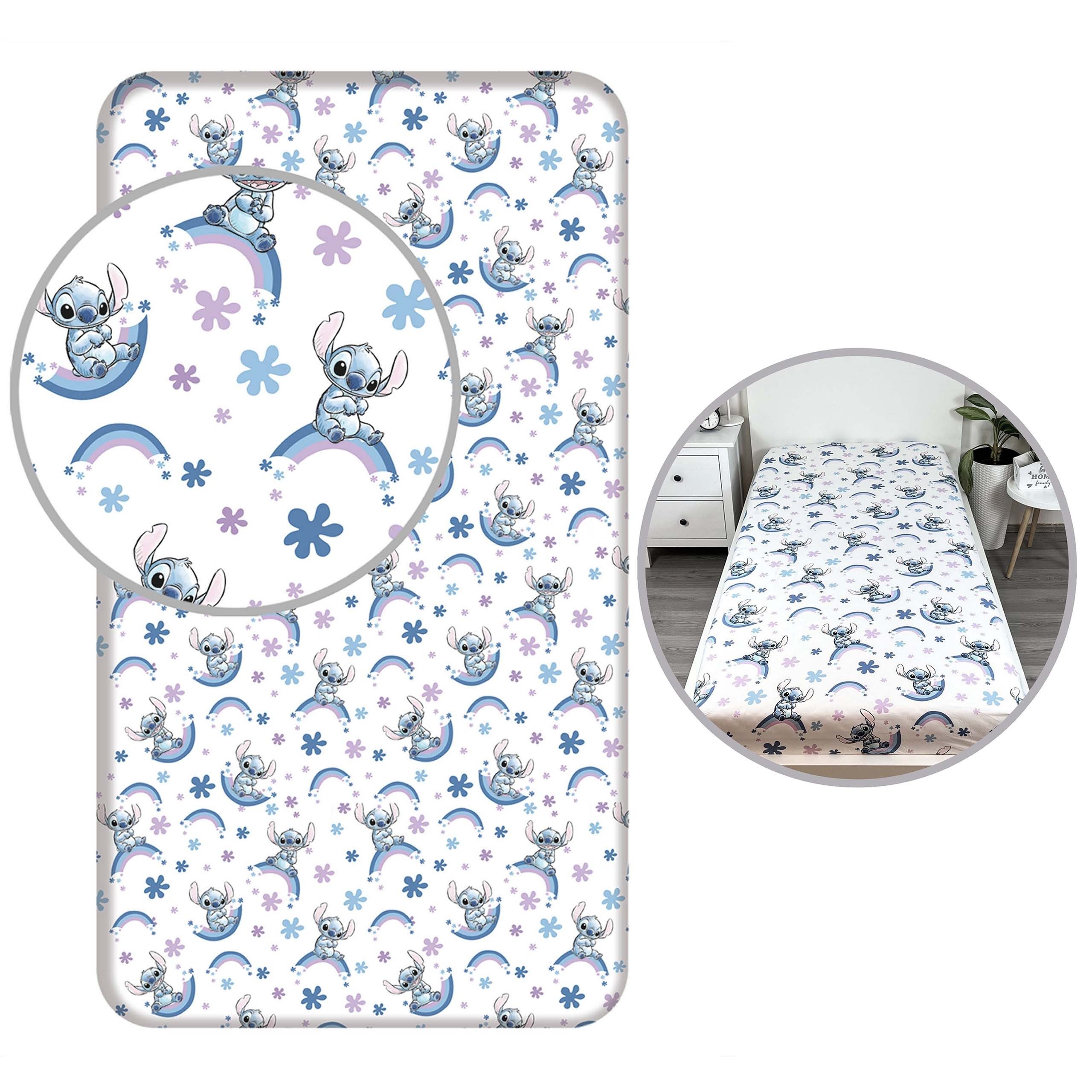 Sarcia.eu Kinderbettwäsche Disney Stitch Bettlaken 90x200+25cm, günstig online kaufen