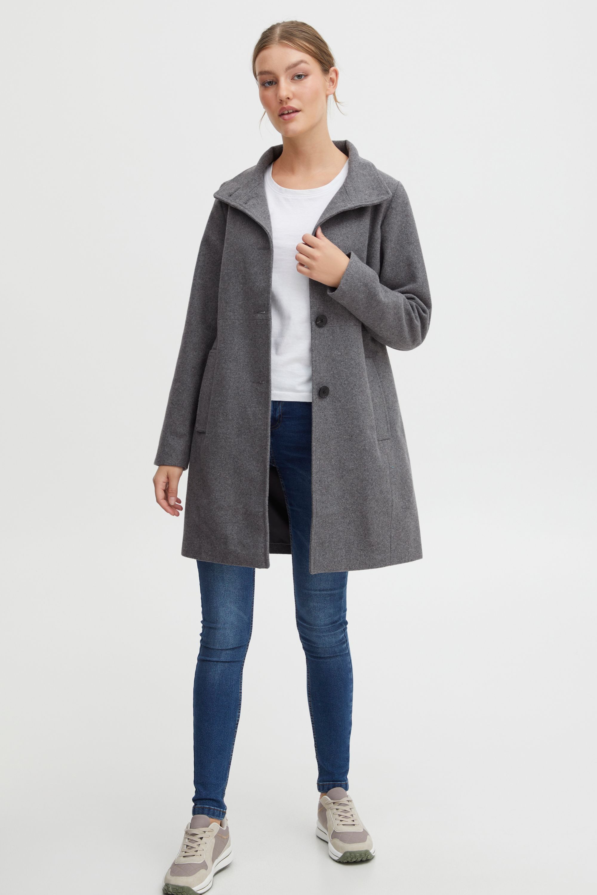 OXMO Wollmantel OXValerine 21800100-ME Modische Jacke günstig online kaufen