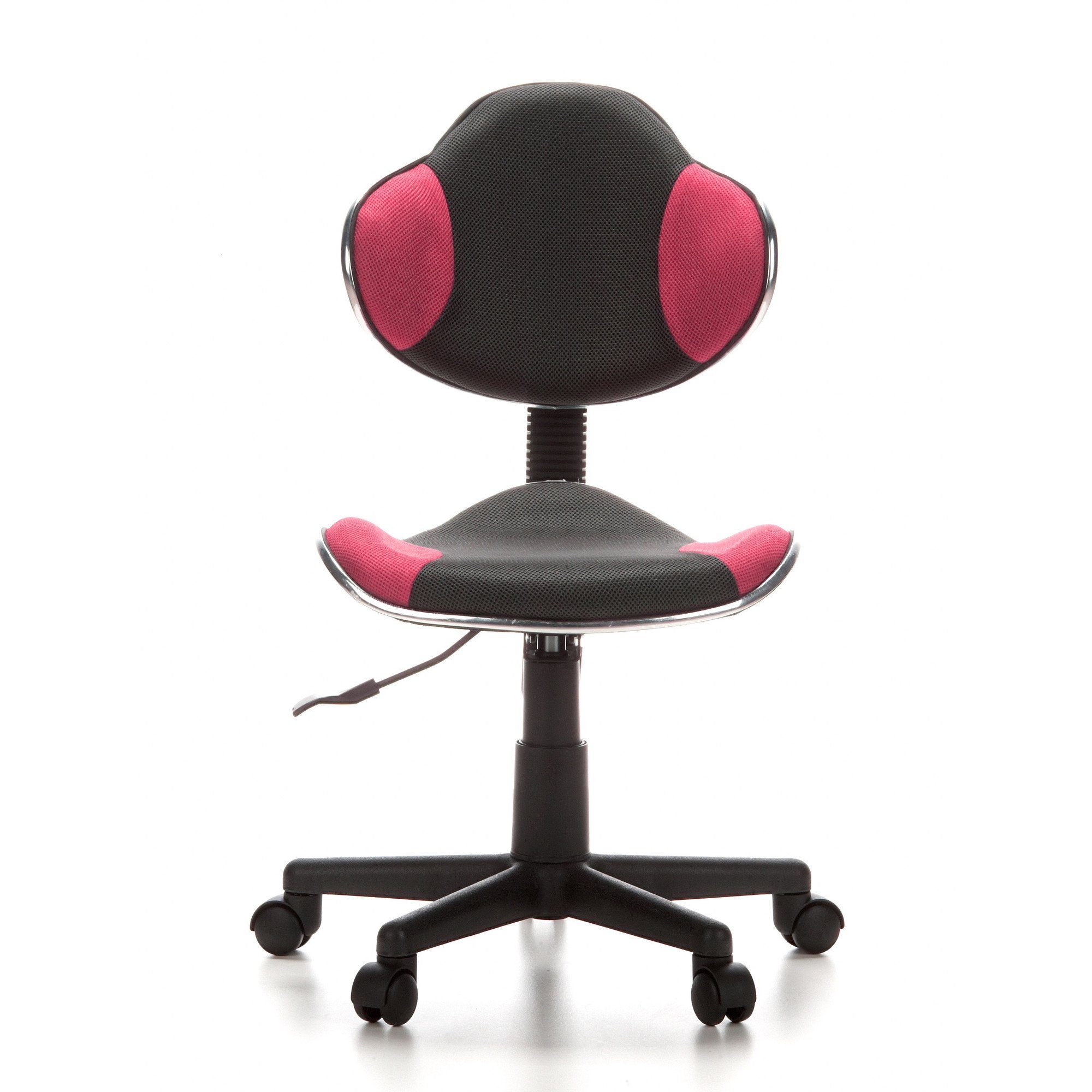 hjh OFFICE Drehstuhl Kinderdrehstuhl KIDDY GTI-2 Stoff ohne Armlehnen (1 St), mitwachsend, ergonomisch Grau/Pink