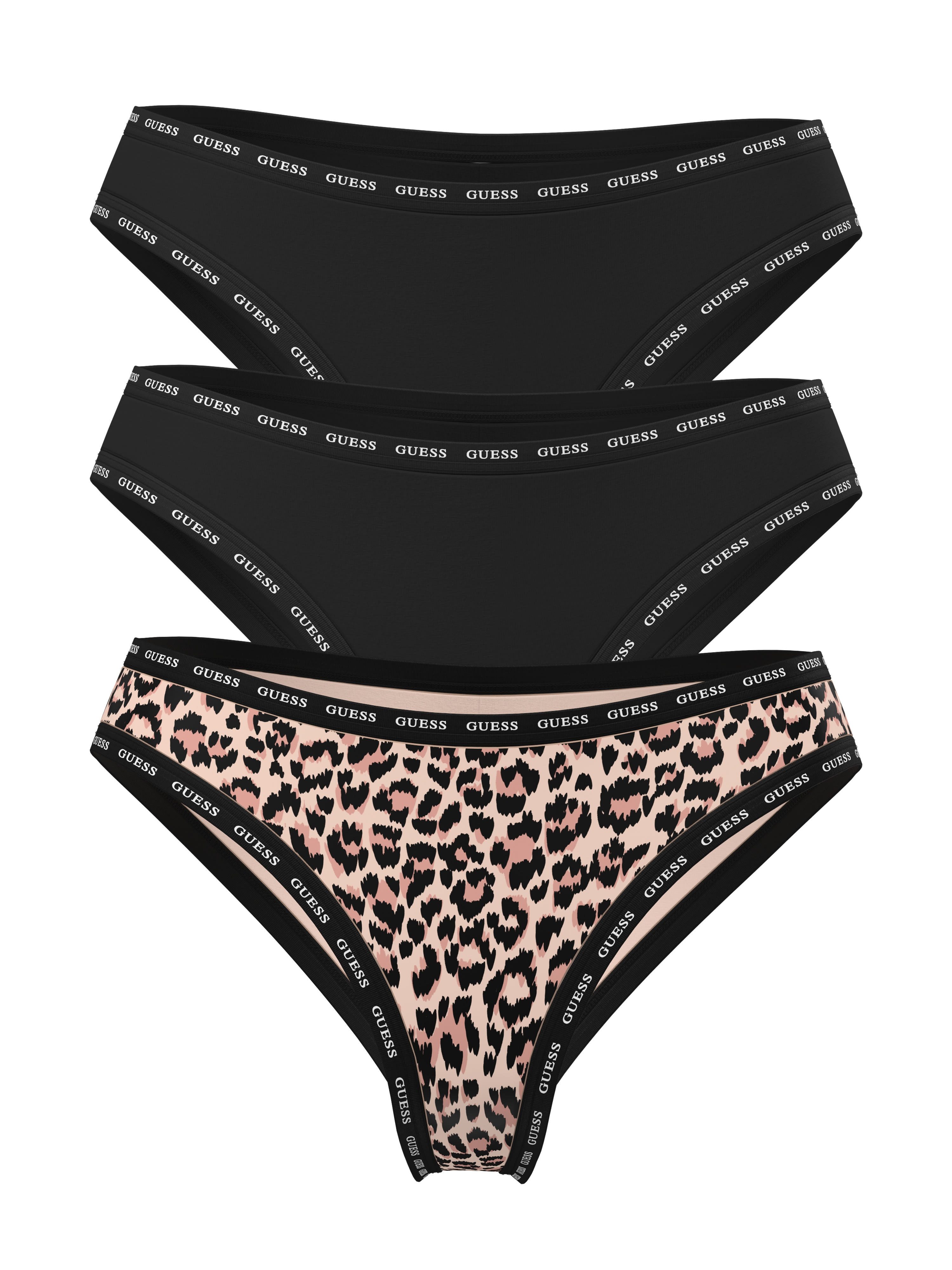 Guess Brasilslip 3 PACK PRINTED BASIC BRAZILIAN (Packung, 3-St) mit Logo-Details