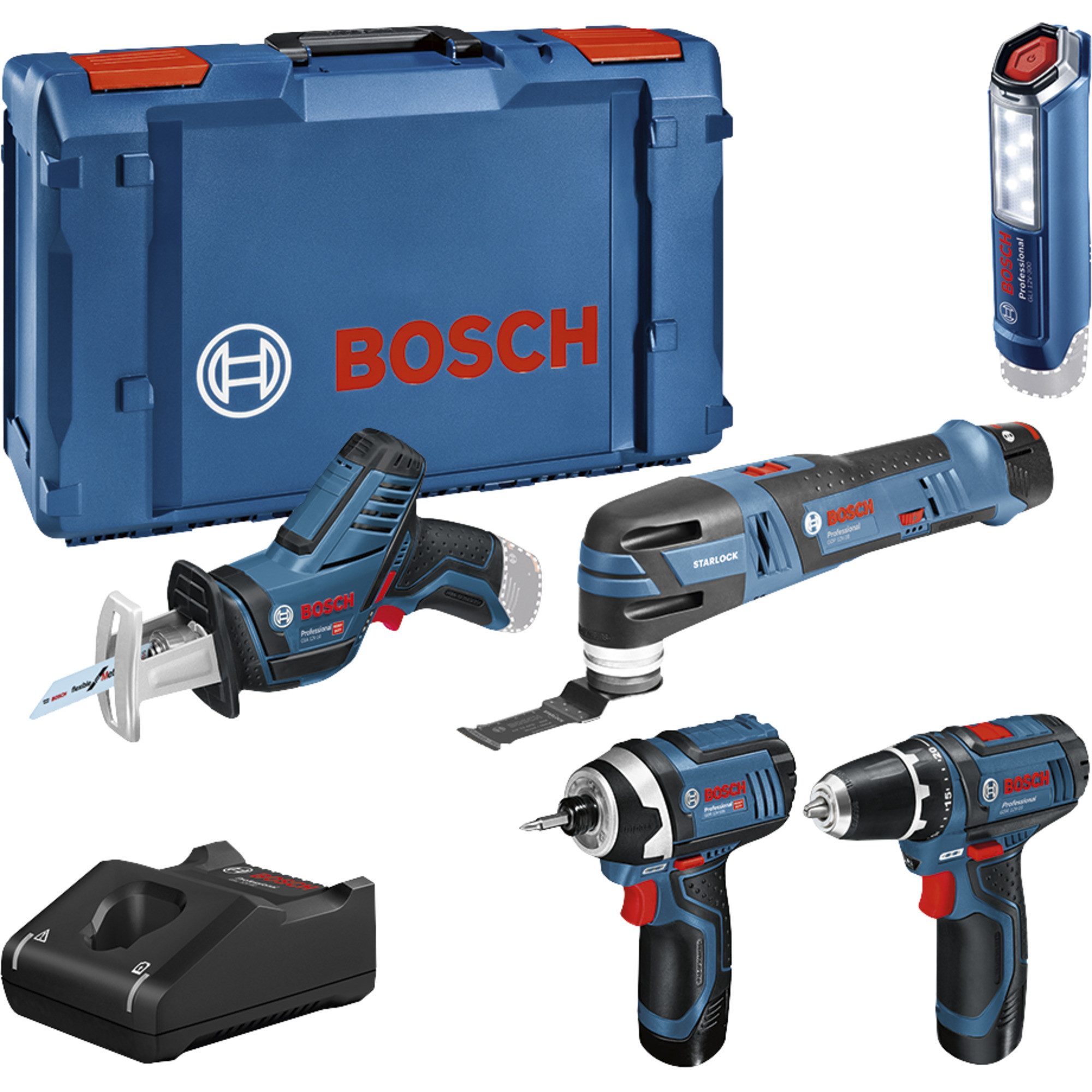 Bosch Professional Elektrowerkzeug-Set Bosch Professional Werkzeug-Set 12Volt 5-teilig