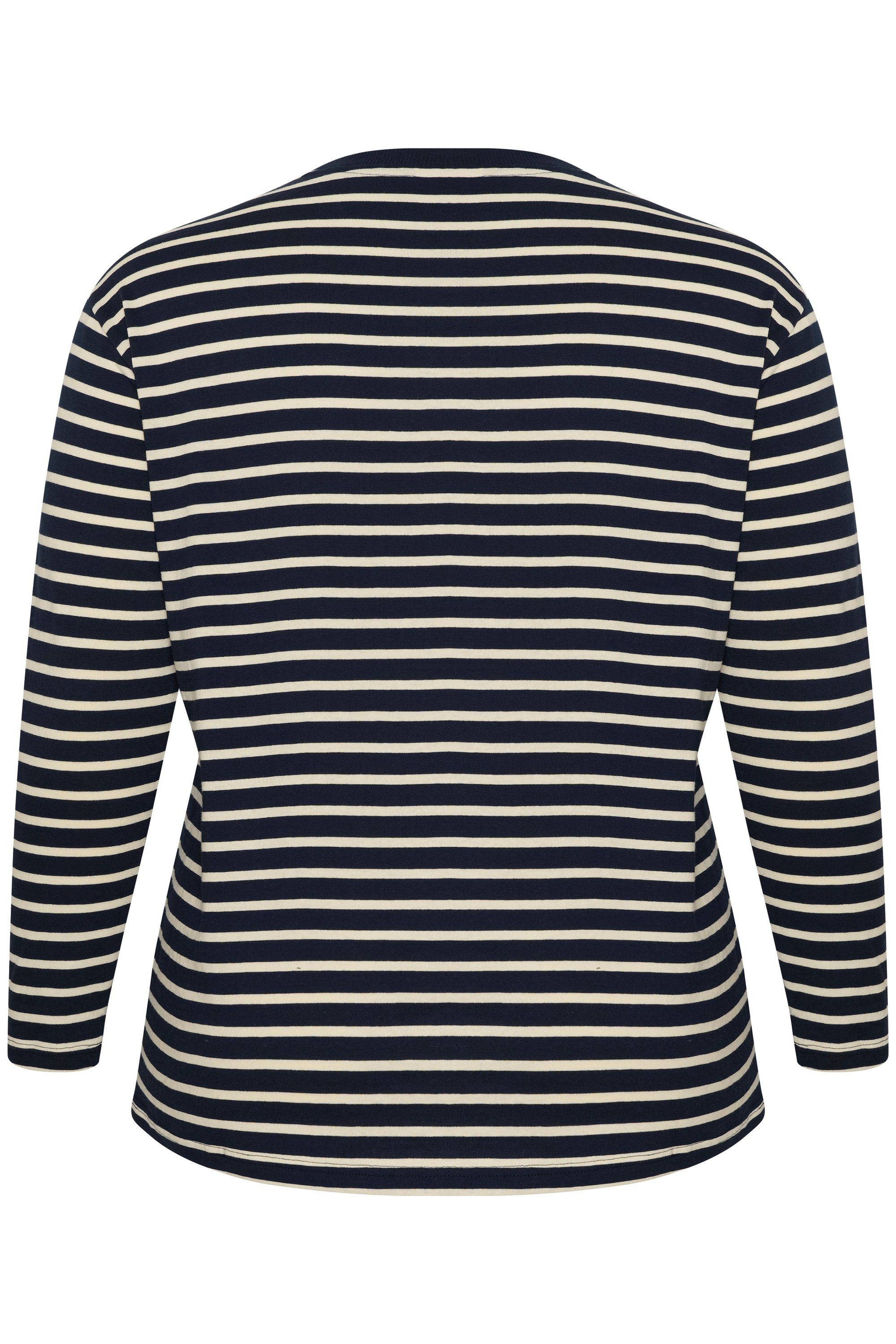 KAFFE Curve Langarmbluse Langarm-Shirt KCwinni Große günstig online kaufen
