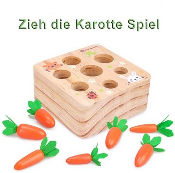 HYTIREBY Aquarellblock Pädagogisches Karotten-Ernte-Holz-Kleinkind-Spielzeug, Sortierspiel
